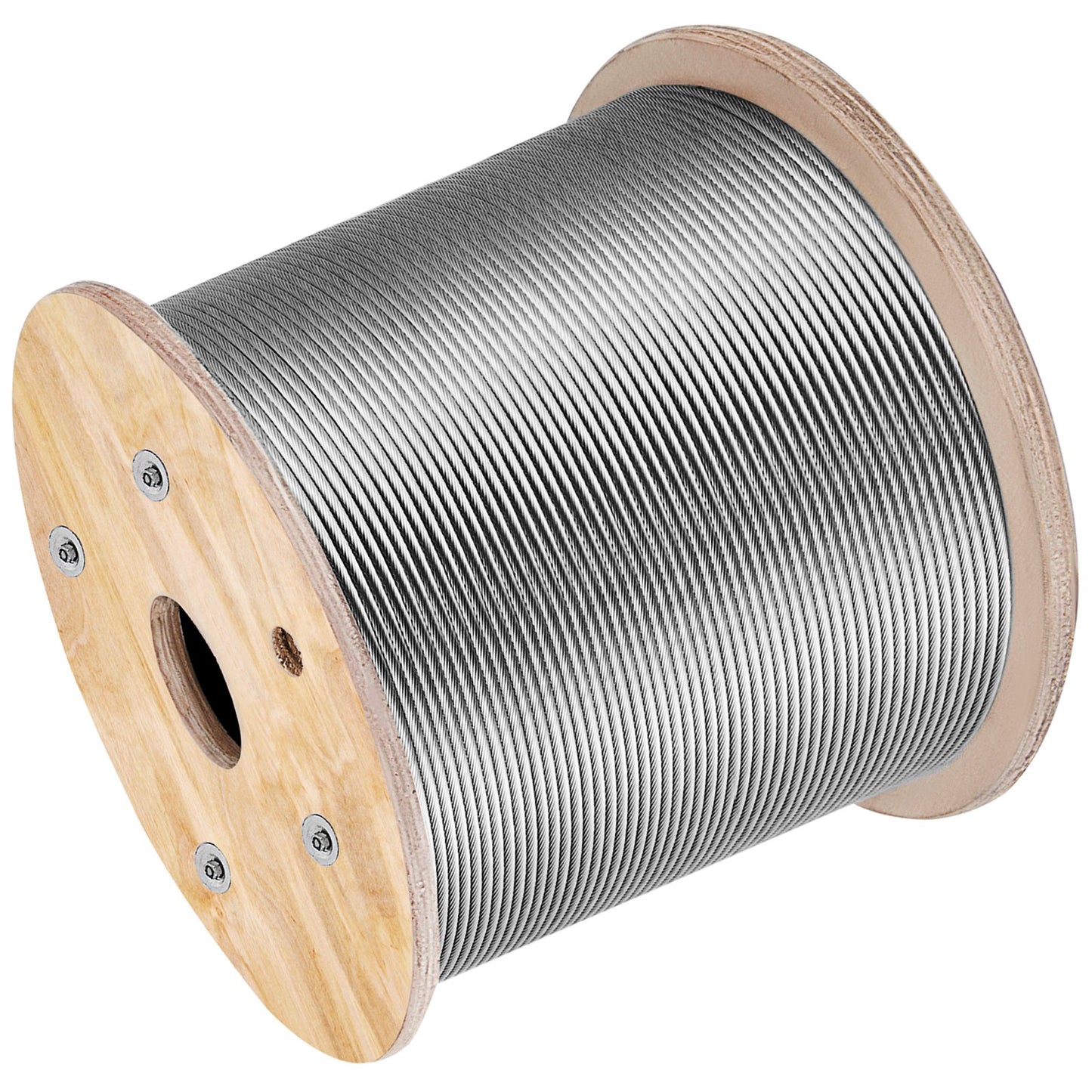 T316 Stainless Steel Wire Rope Cable High Strength Tension Flexible Stainless Steel Cable OD 3.2MM Length 1000Ft 11.14KN Cable Railing(300M)