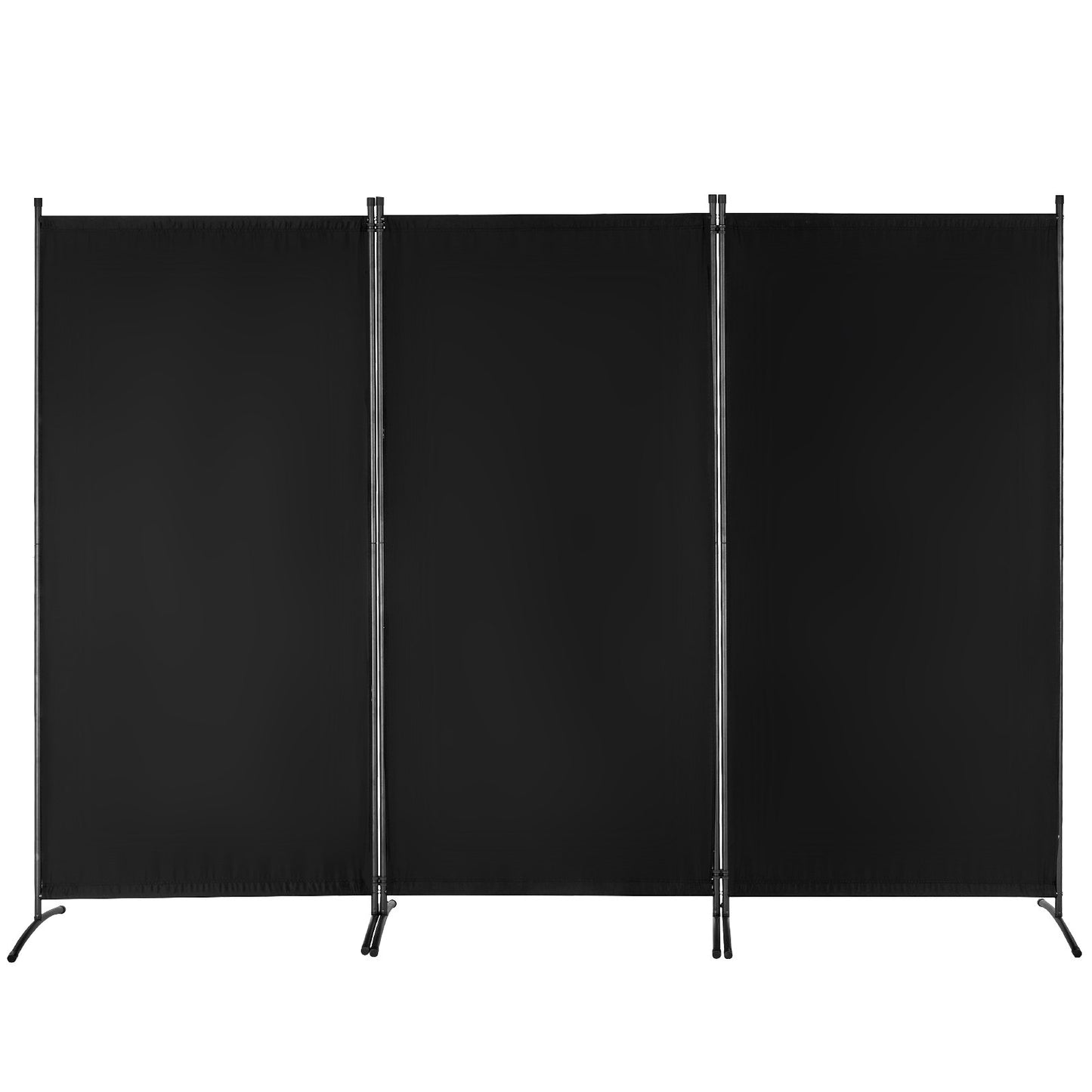 Room Divider, 3 Panels Room Divider, Folding Privacy Screen and Portable Partition Divider for Room Separation, Freestanding Room Partitions for Office, Bedroom, Study, Black