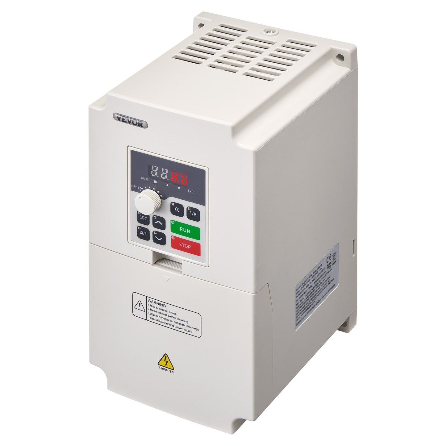 Frequenzumrichter 5 PS, 4 kW, 18 A, 1- oder 3-phasig, 220 V AC Eingang auf 3-phasig, 0–220 V AC Ausgang, 50/60 Hz Eingang, 0–2000 Hz Ausgang, zur Spindelmotor-Drehzahlregelung