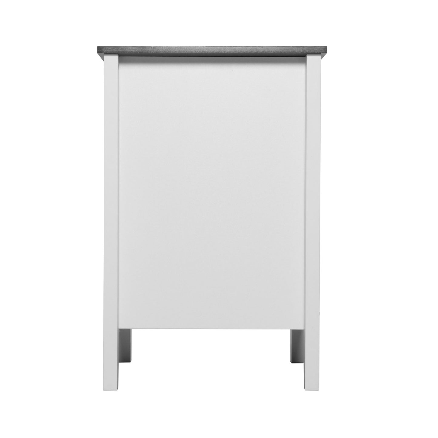 Beistelltisch im Landhausstil, 2er-Set, quadratischer Nachttisch mit USB-Anschlüssen und Steckdosen, 3-stufiger Beistelltisch mit Staufach und LED-Beleuchtung, ideal für Wohnzimmer, Schlafzimmer und Büro, Weiß