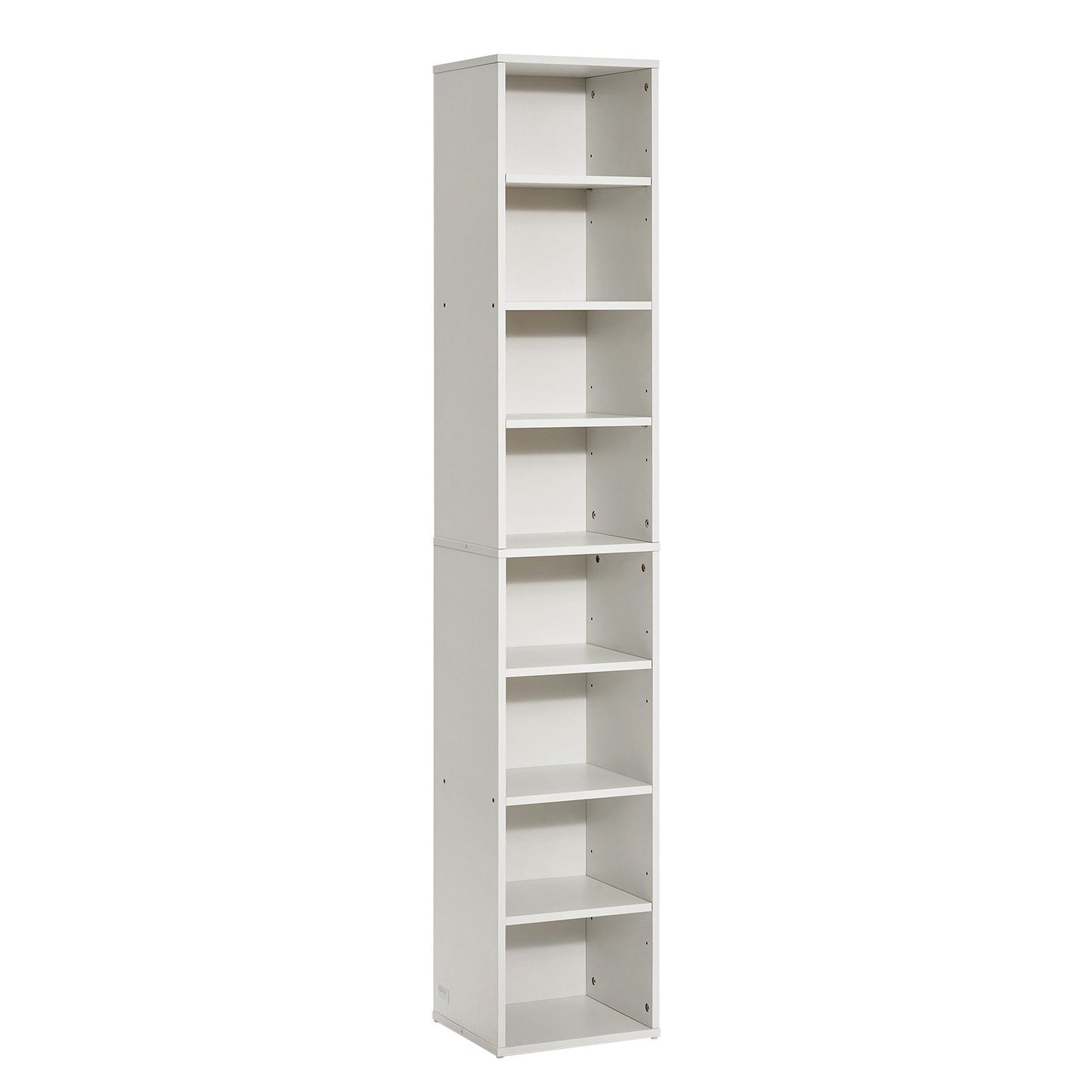8 Tiers Narrow Bookshelf, 71 in Wooden Tall Open Bookcase with Height-Adjustable Shelf, Freestanding Display Storage Floor Bookcase Bookshelf for Library, Bedroom, Living Room, Office, White