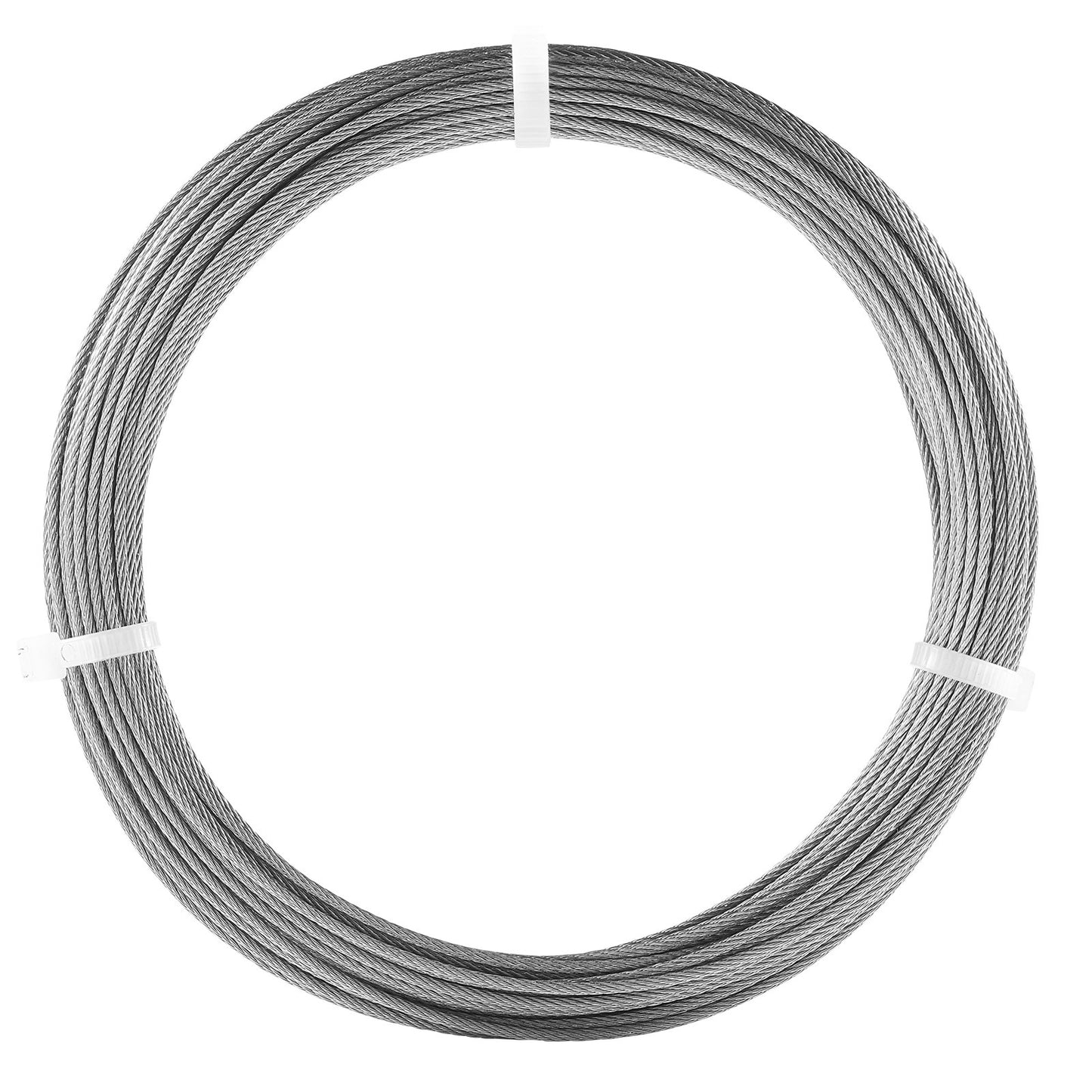 Wire Rope Kit, 1/16" 66 ft 304 Stainless Steel Cable with Crimping Pliers, 160 Sleeves and 12 Thimbles, 7x7 Strands Construction Marine Aircraft Grade for Handrail Stair Decking Fence Outdoors