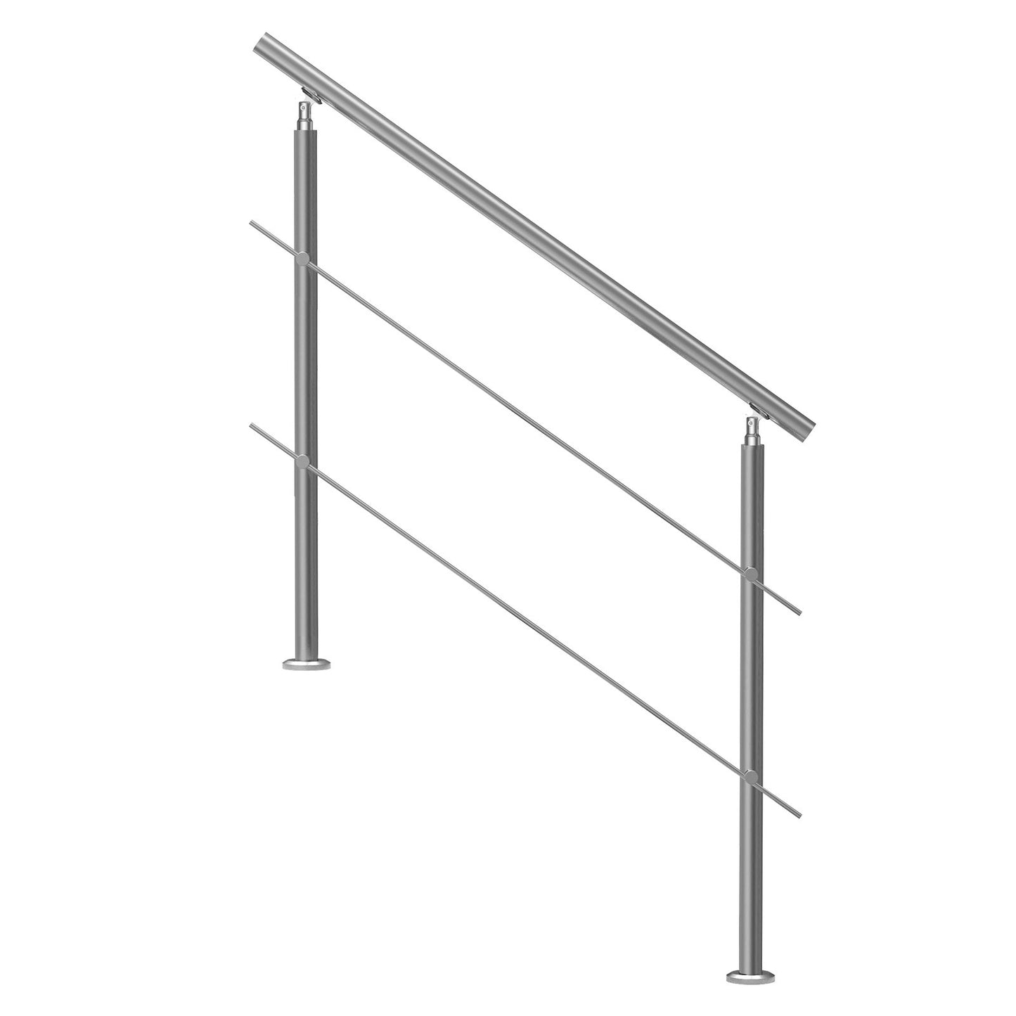 119.9 cm Handrails for Outdoor Steps 2 Crossbars Staircase for Porch Deck