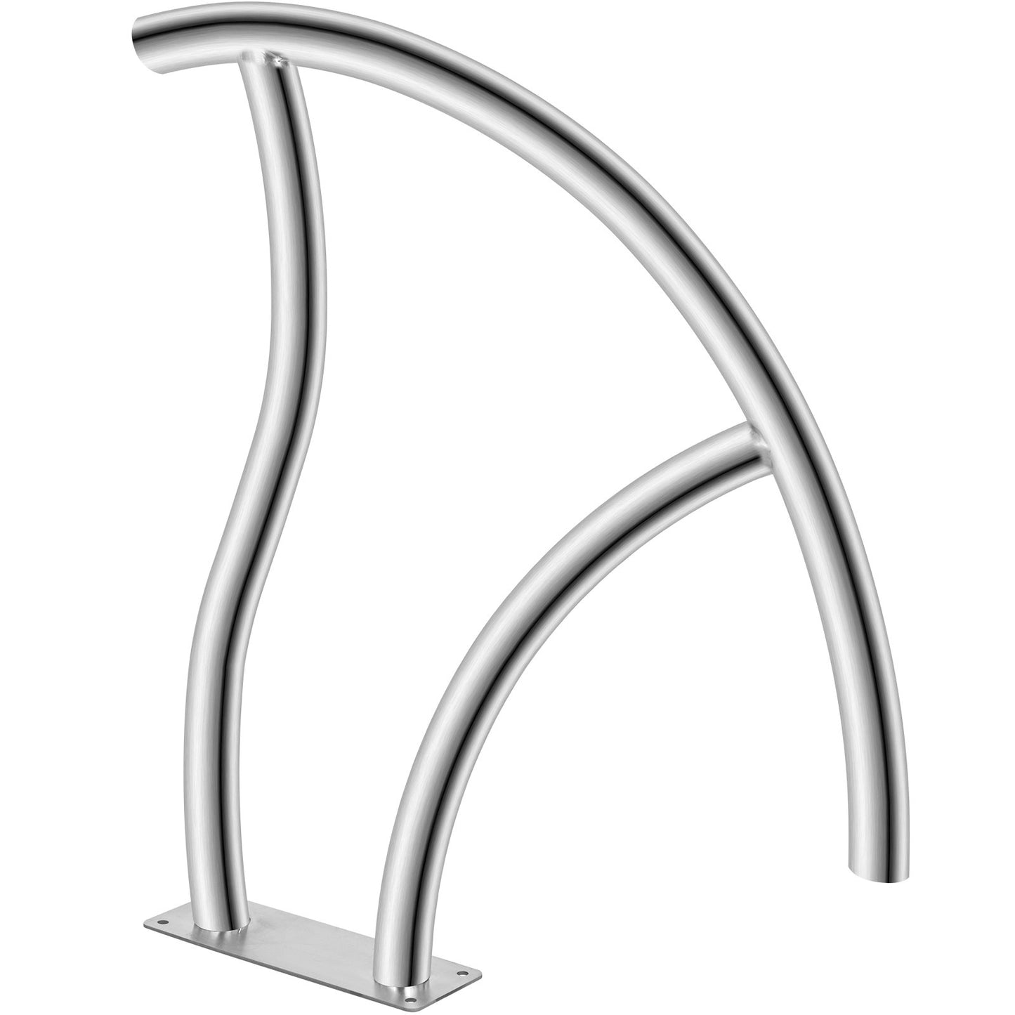 Poolgeländer, 76 x 76 cm (30" x 30") Treppengeländer für Schwimmbäder, 2-teiliges Edelstahl-Treppengeländer, Tragfähigkeit 170 kg (375 lbs), Poolgeländer mit Schnellmontage-Grundplatte und komplettem Montagezubehör