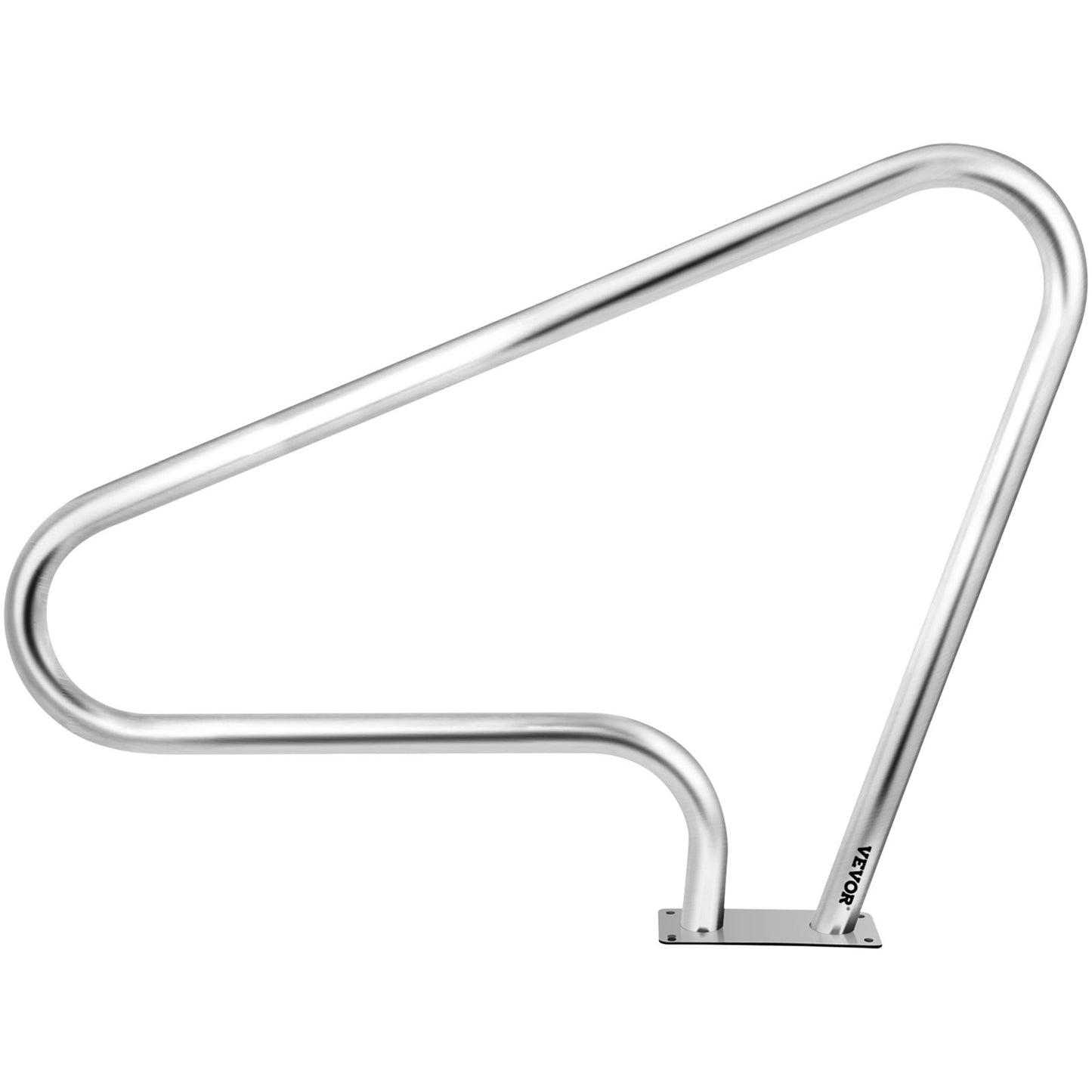 Poolgeländer 48x36" Poolgeländer 304 Edelstahl 250LBS Tragfähigkeit Silber Rostfreier Poolhandlauf Ergonomischer Schwimmbadhandlauf mit blauer Griffabdeckung & M8 Bohrer & selbstschneidenden Schrauben