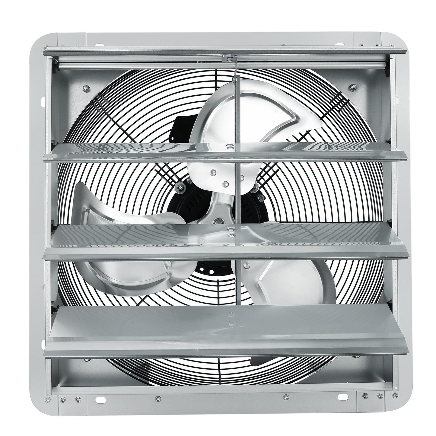 Jalousie-Abluftventilator, 406 mm, Hochgeschwindigkeits-Dachbodenventilator mit 1400 U/min und 2000 CFM, Aluminium-Wandmontage, mit Wechselstrommotor, Belüftung und Kühlung für Gewächshäuser, Garagen, Schuppen und Werkstätten