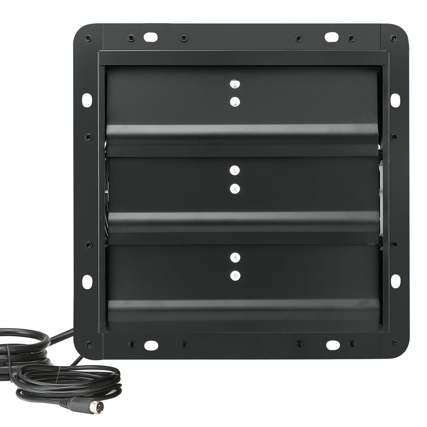 Jalousie-Abluftventilator, 254 mm mit Temperatur- und Feuchtigkeitsregler, EC-Motor, 843 CFM, drehzahlverstellbarer Wandventilator für Dachböden, Belüftung und Kühlung für Gewächshäuser, Garagen, Schuppen