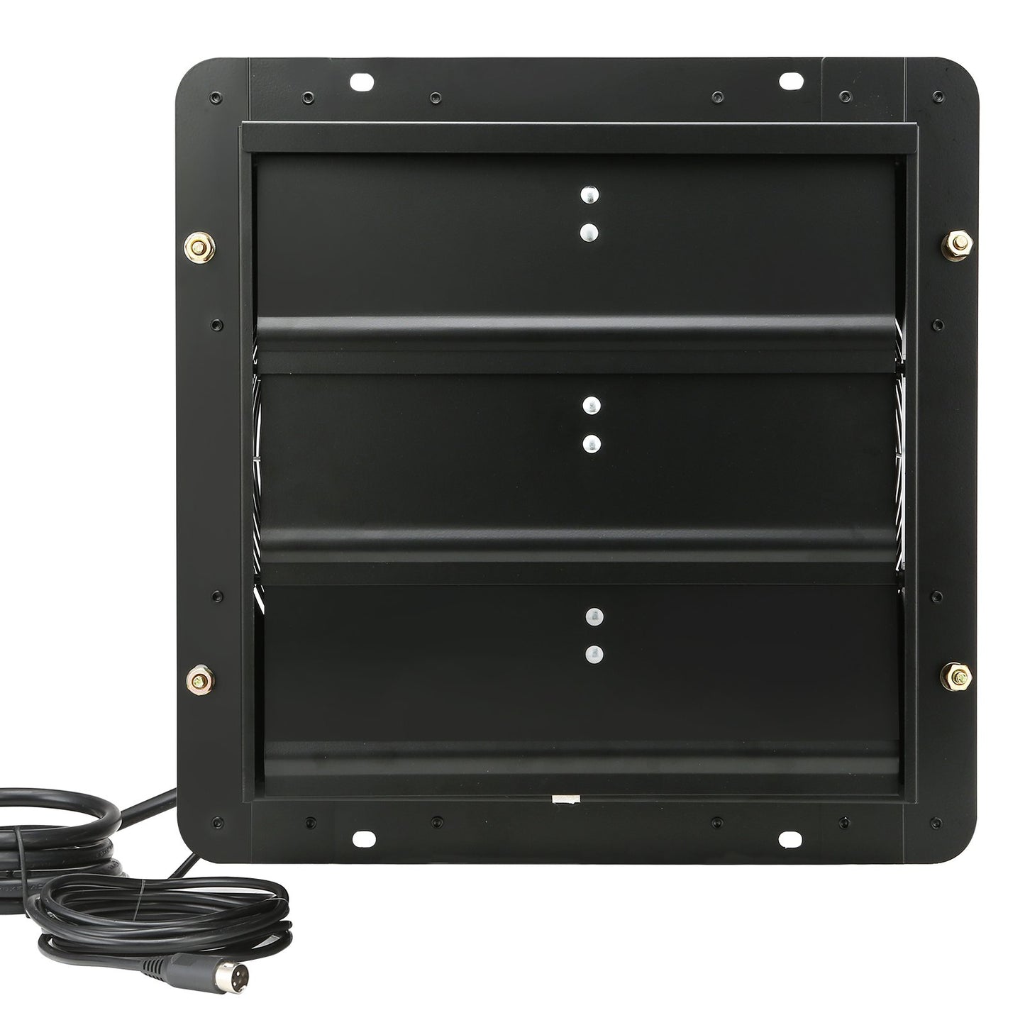 Jalousie-Abluftventilator, 356 mm mit Temperatur- und Feuchtigkeitsregler, EC-Motor, 1024 CFM, drehzahlverstellbarer Wandventilator für Dachböden, Belüftung und Kühlung für Gewächshäuser, Garagen, Schuppen