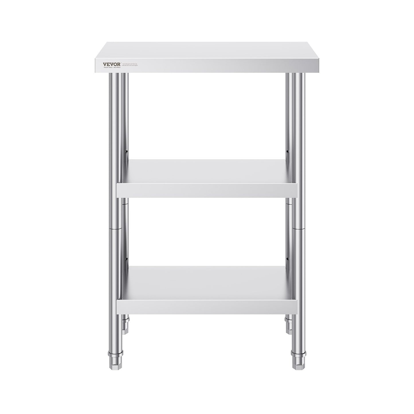 Lebensmittelzubereitungstisch aus Edelstahl, gewerblicher Küchenarbeitstisch, 35,6 x 61 cm