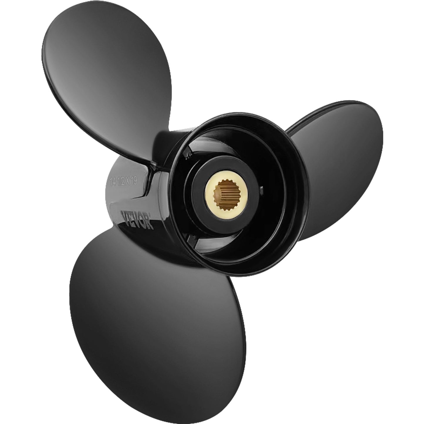 Outboard Propeller, Replace for OEM 3817468, 3-Blade 14.5\" x 19\" Pitch Aluminium Boat Propeller, Compatible with Volvo Penta SX Drive All Models, with 19 Tooth Splines, RH