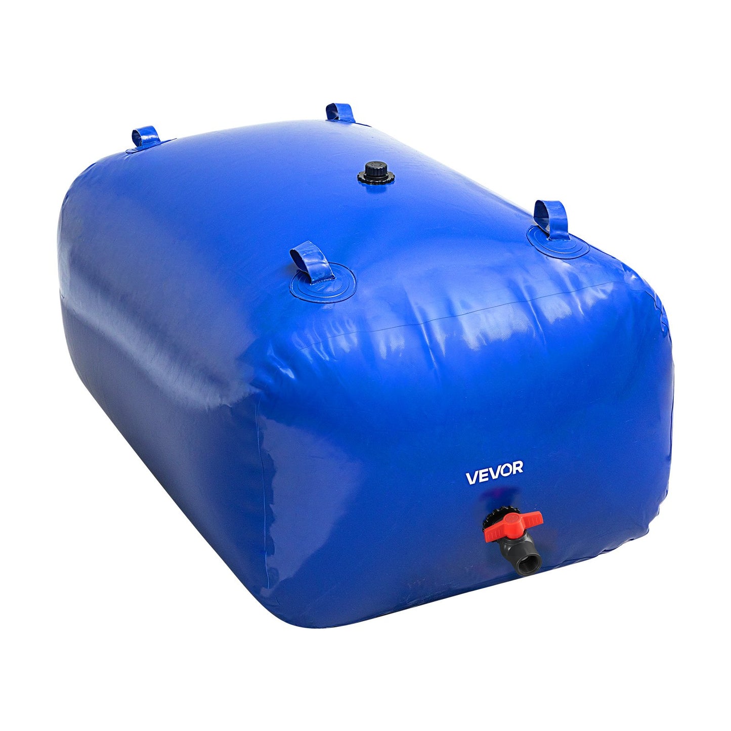 Wasserspeicherblase, 400 l Wasserbehälter, 1000D PVC, große Kapazität, faltbar und tragbar, für Gartenbewässerung, Camping, Wohnmobil, Brandschutz – Blau