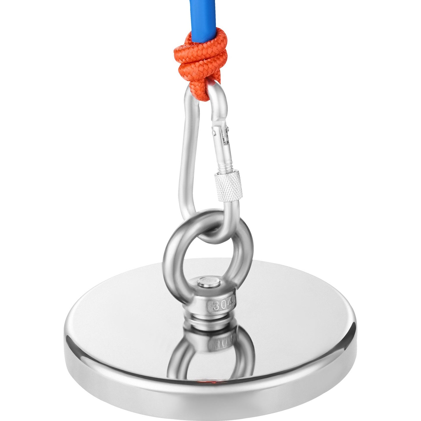 Magnet Fishing Kit, 1300 LBS/590 Kg Single-Sided Pulling Force Strong Magnet Fishing Kit, Rare Earth Neodymium Magnetic Fishing Kit Includes Grappling Hook, Heavy Duty Rope, Gloves and Eyebolt