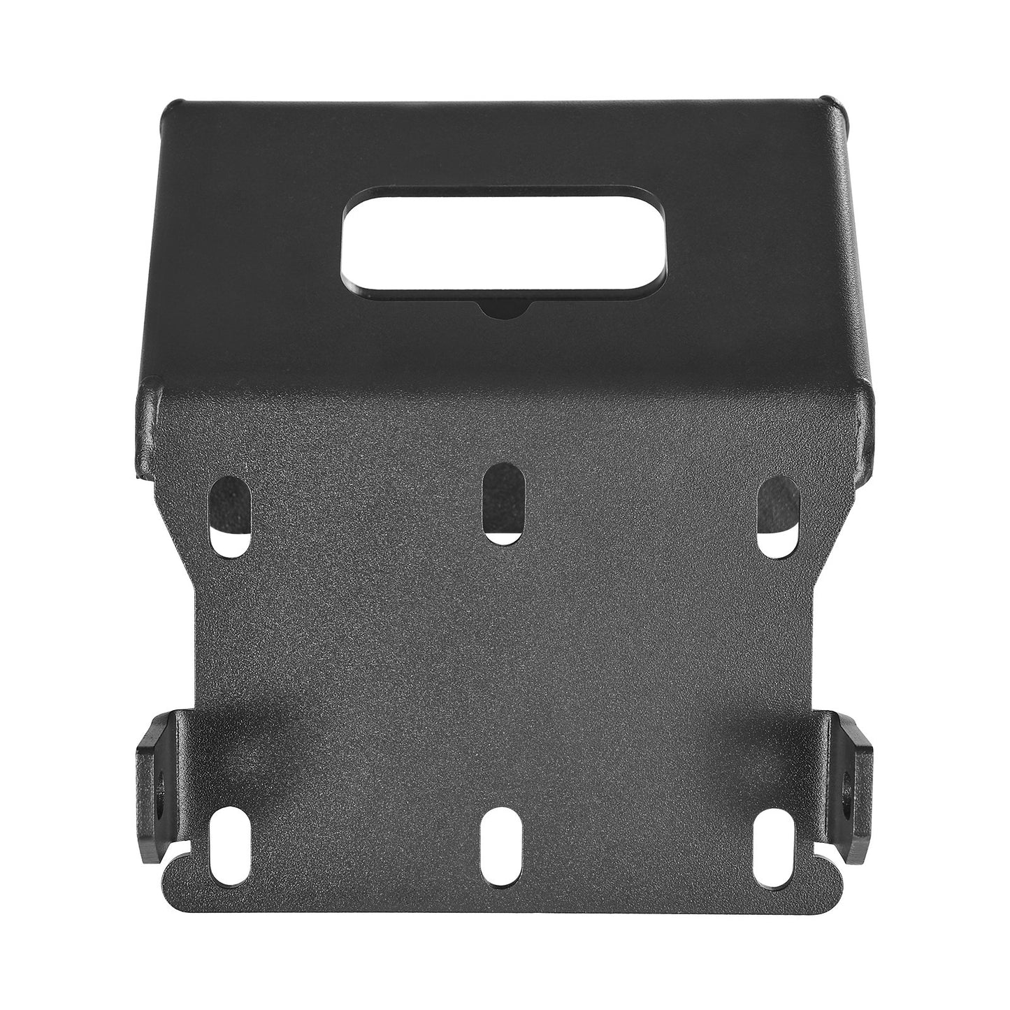 Winch Mount, Winch Capacity of 907-1633 kg, Trailer Hitch Winch Mount for Select Honda Foreman and Rancher Rubicon Models (2014-2021), 2 Mounting Hole Design, Powder Coated Steel, Black