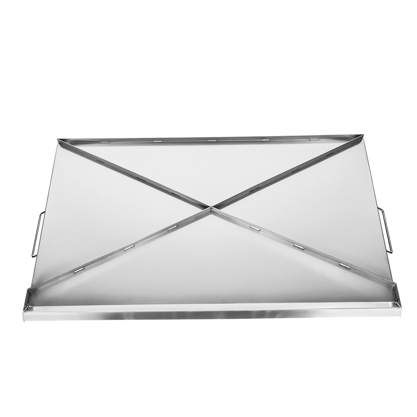 Edelstahl-Grillplatte, 91 x 56 cm (36 x 22 Zoll), universelle flache rechteckige Platte, Gasgrill-Grillplatte für BBQ-Grill, Teppanyaki, tragbares Familienkochgeschirr mit Griff, für Camping, Grillpartys