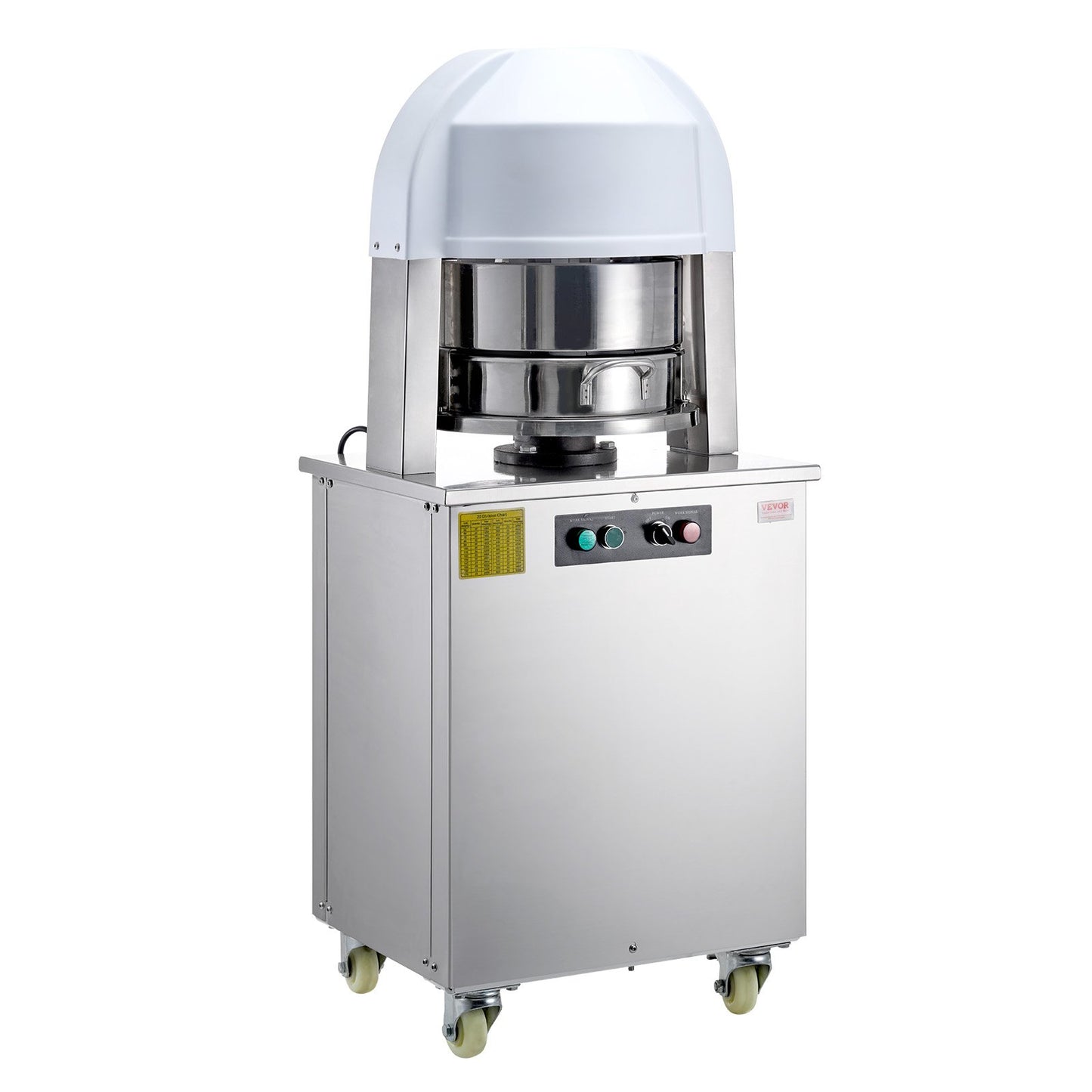 Electric Dough Divider Rounder, 20PCS Automatic Dough Ball Cutting Making Machine, 2.12oz - 9.17oz Equal Dough Cutter with Pure Copper Motor and 304 Stainless Steel Tray, for Bakery, Restaurant