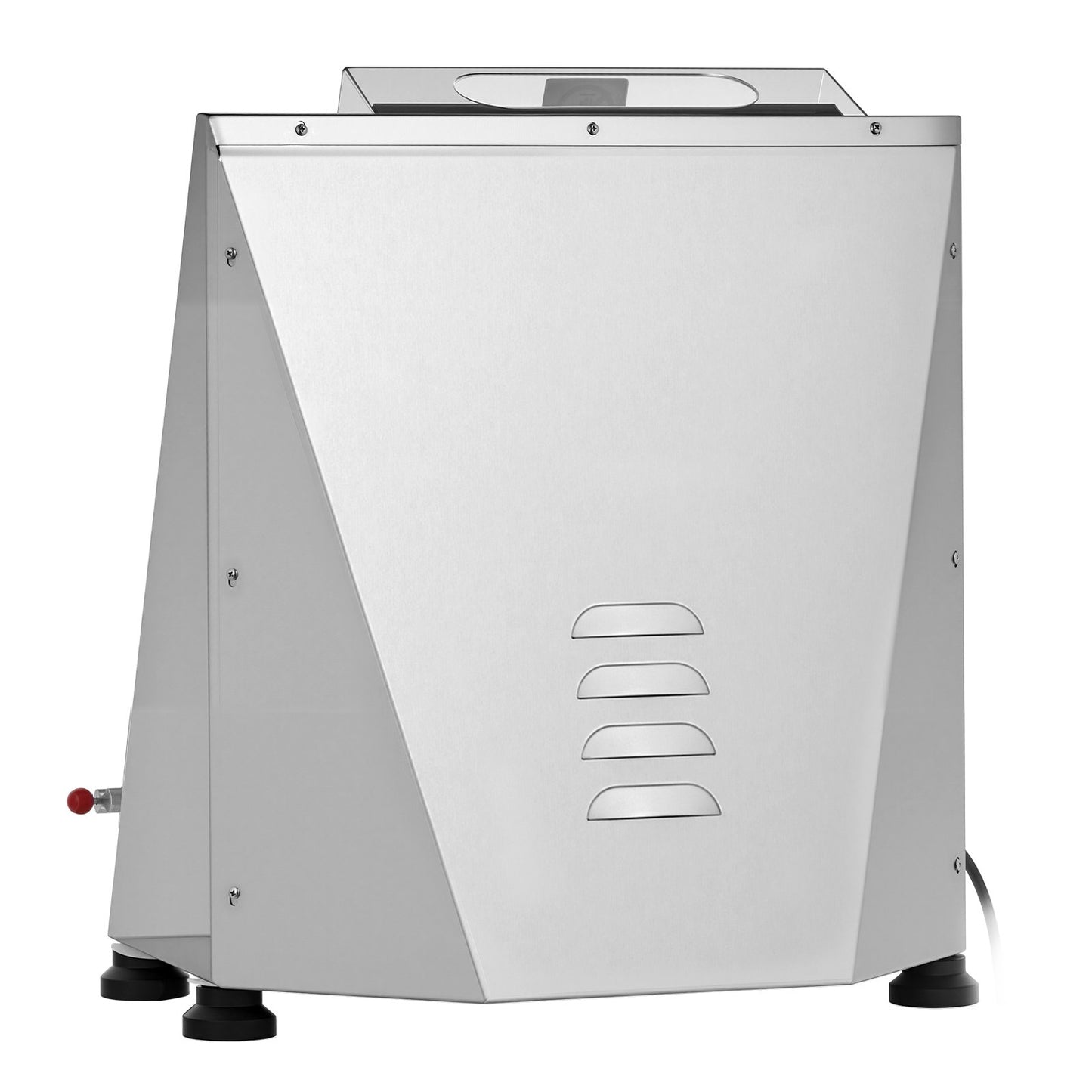 Pizzateig-Ausrollmaschine, 7,6–40,6 cm (3–16 Zoll) halbautomatische Pizzapresse aus Edelstahl, gewerbliche elektrische 390-W-Nudelmaschine, 260 Stück pro Stunde, einstellbare Teigdicke, mit Teigpressdeckel