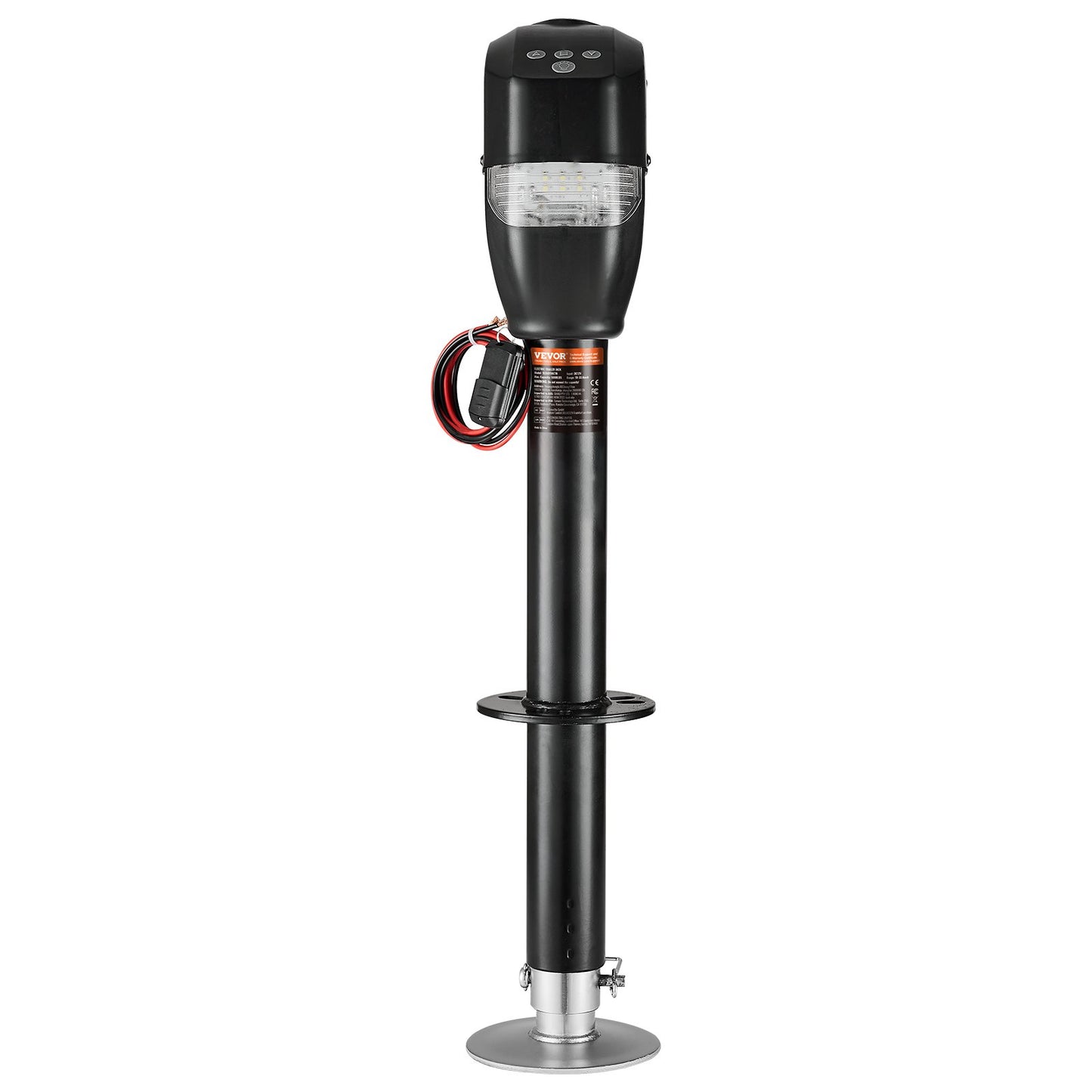 Electric Trailer Jack, 5000 lbs, Heavy Duty RV Electric Power Tongue Jack with 2 Way Connector, Remote Control, Crank Handle & Weatherproof Jack Cover, 10"-28.3" Lift, for Trailers & Campers