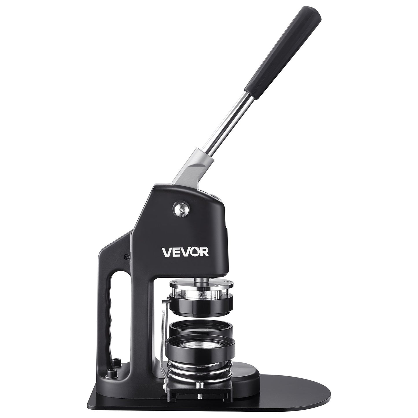 Buttonmaschine, 32/58/75 mm, 3-in-1, Anstecknadelmaschine mit 300 Buttonrohlingen, Kreisschneider und Zauberbuch, verstärkter ergonomischer Griff, für selbstgemachte Anstecknadeln und personalisierte Pins, Schwarz