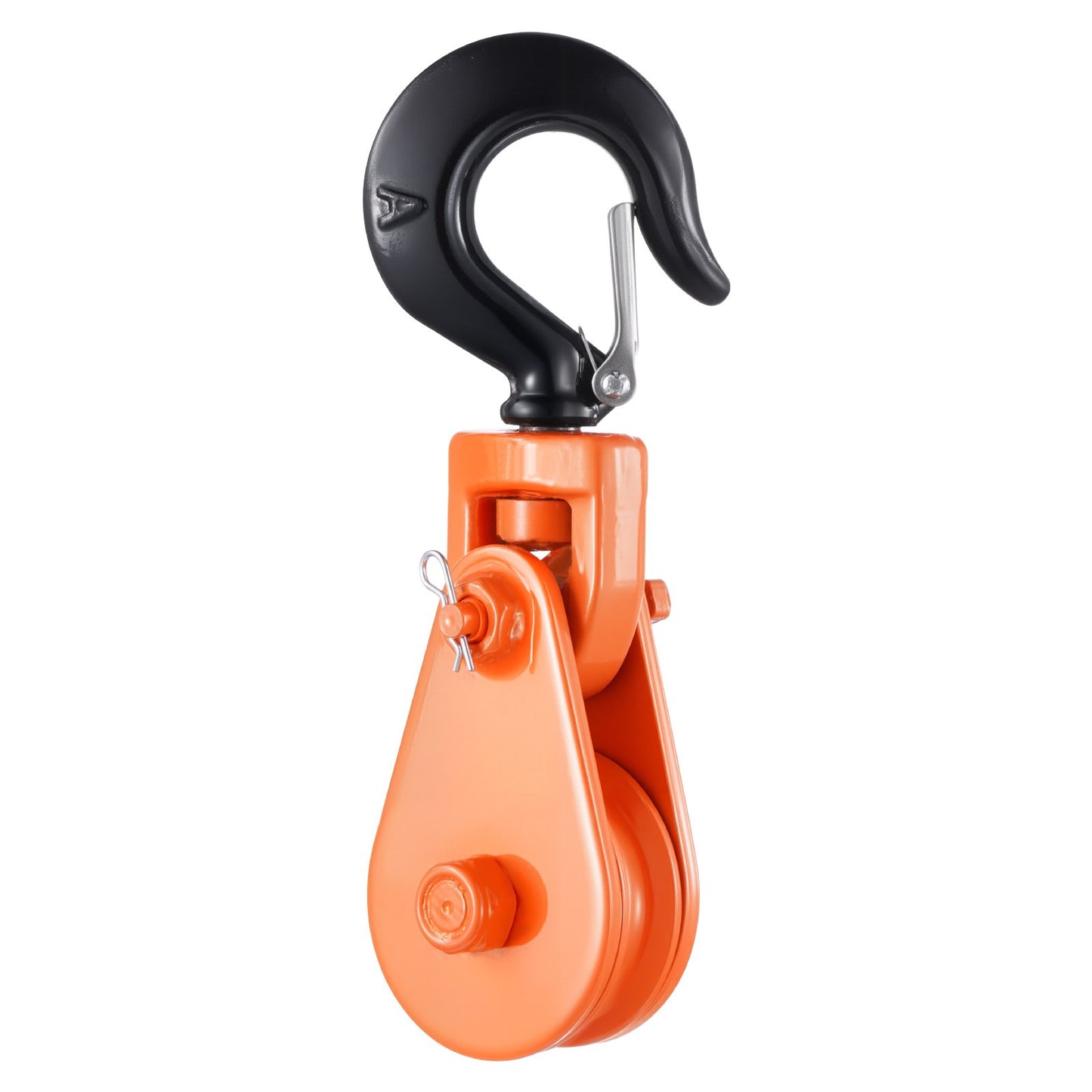 2 Ton Snatch Block with Swivel Hook, 3" Sheave 3/8" Inch Wire Rope, Heavy Duty Snatch Block Pulley 4400 lbs for Towing and Recovery operations on Tow Truck Rollback Wrecker Car Hauler Winches