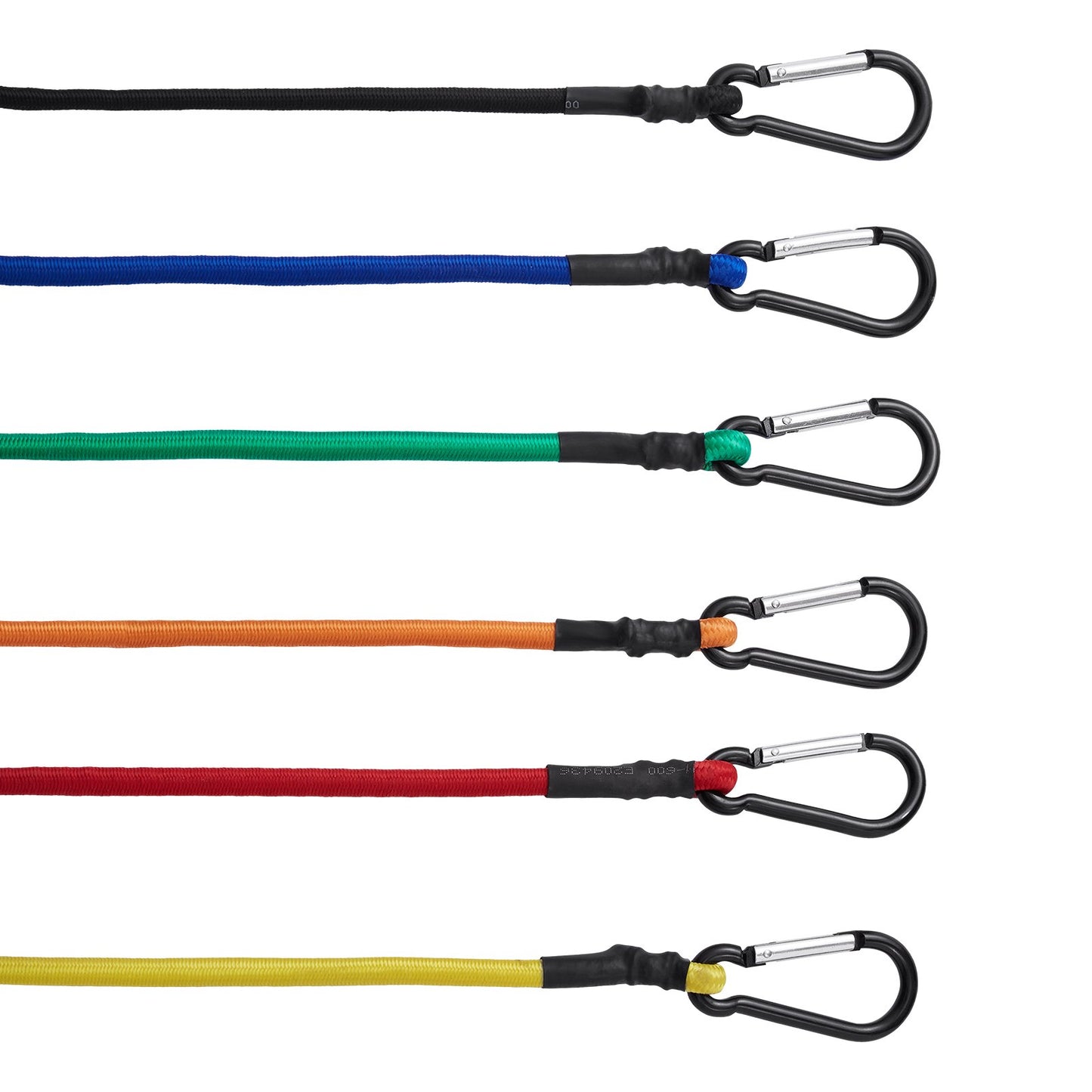 30-teiliges Sortiment an Bungee-Seilen, 8 mm starke, hochbelastbare Bungee-Gurte mit A3-Stahlkarabinern, inklusive 10", 18", 24", 36", 48", 60", 72", Tragetasche, 6 Clips und Befestigungsbändern für das Vordach