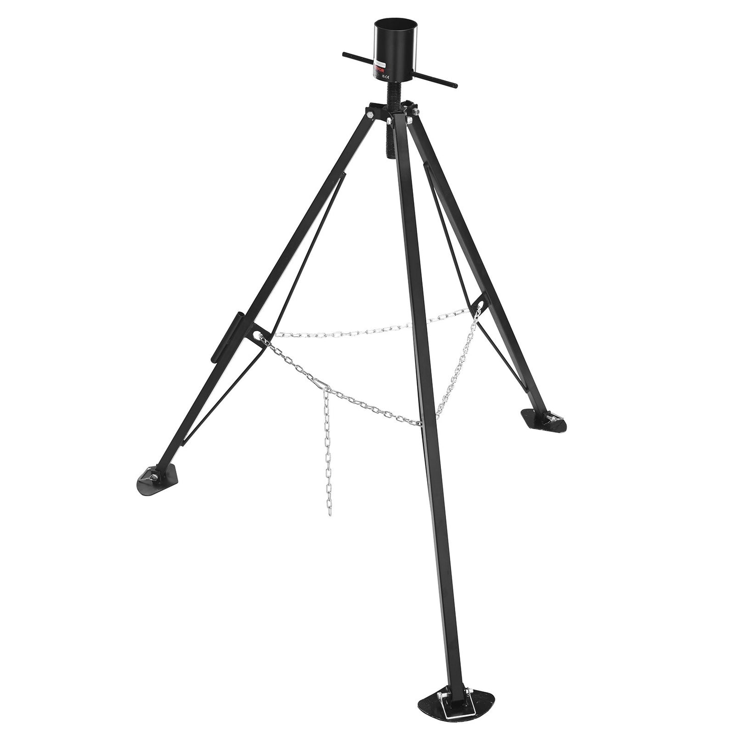 5th Wheel Tripod Stabilizer, 5000 LBS Load Capacity Tripod Fifth Wheel Stabilizer, 35"-57" Adjustable Height RV Gooseneck Stabilizer, Tripod Jack for Fifth-Wheel Trailers, RVs, and Campers