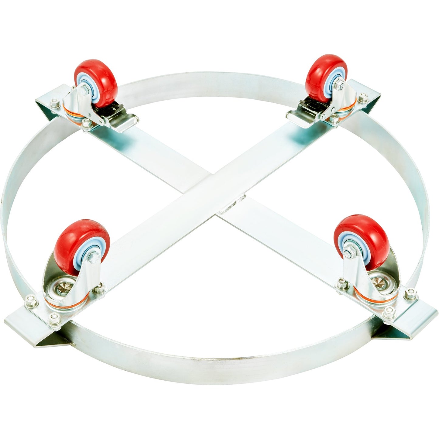 2PCS 208.2 L Heavy Duty Drum Dolly, 453.6 kg Load Capacity, Barrel Dolly Cart Drum Caddy, Non Tipping Hand Truck Capacity Dollies with Steel Frame 4 Swivel Casters Wheel, for Drum Handling