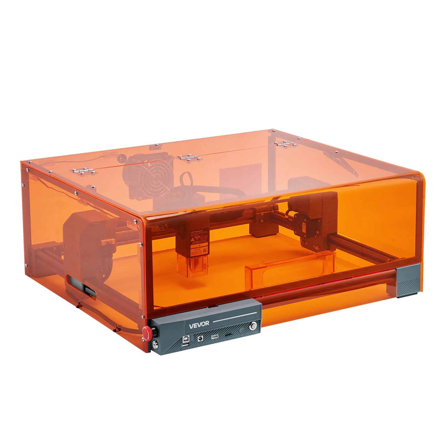 Lasergravierer, 10 W, Lasergravur- und Schneidemaschine mit Gehäuse, Laserschneid- und -bearbeitungsmaschine, Arbeitsbereich 300 x 300 mm, Vorschubgeschwindigkeit 7000 mm/min, für Holz, Leder, Glas, bestimmte Metalle, Klasse 1