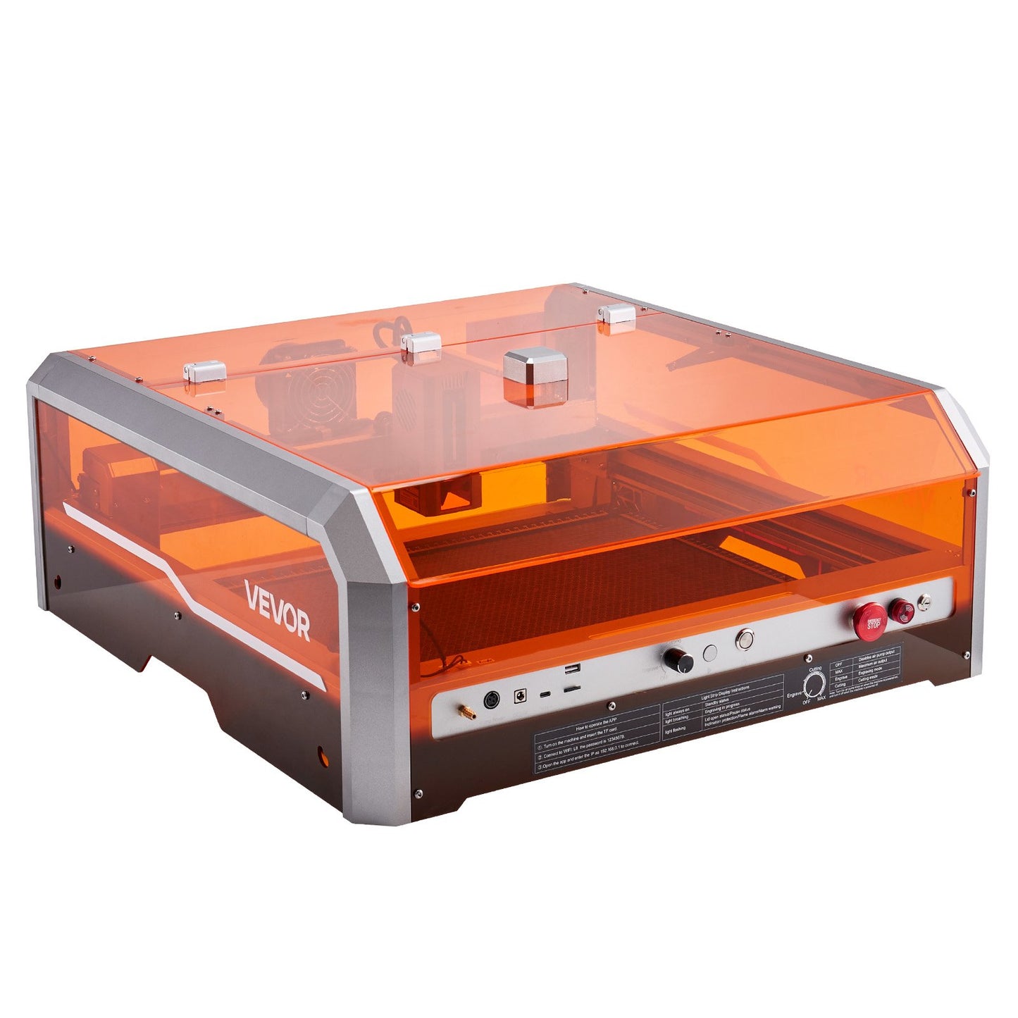 Lasergravierer, 20 W, Lasergravur- und Schneidemaschine mit integrierter Kamera, Laserschneider, Arbeitsbereich 400 x 400 mm, Vorschubgeschwindigkeit 30.000 mm/min, für Holz, Leder, Glas, Papier, bestimmte Metalle, Klasse 1