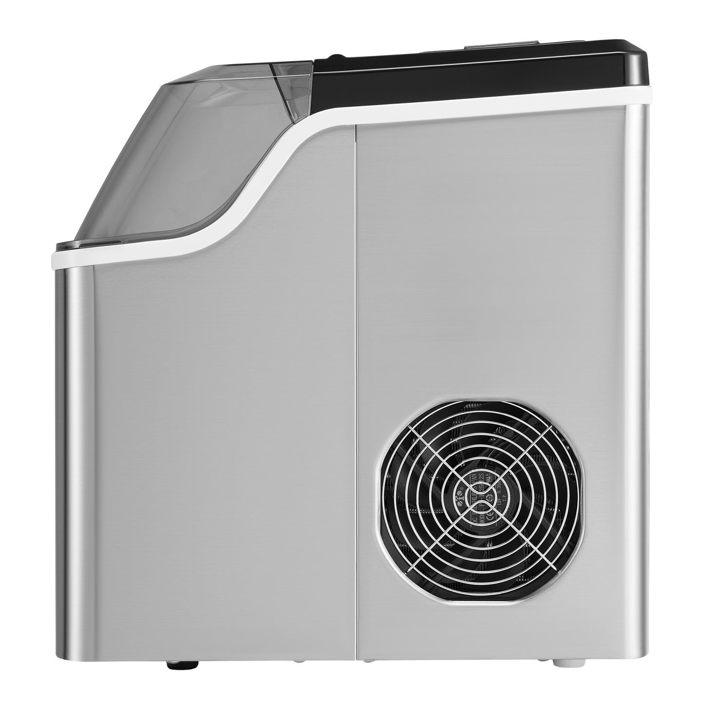 Countertop Ice Maker, 24 Cubes Ready in 15 Mins, 45lbs in 24Hrs, Self-Cleaning Portable Ice Maker with Ice Scoop and Basket, Ice Machine with 3 Sizes Ice Cube for Home Kitchen Office Party