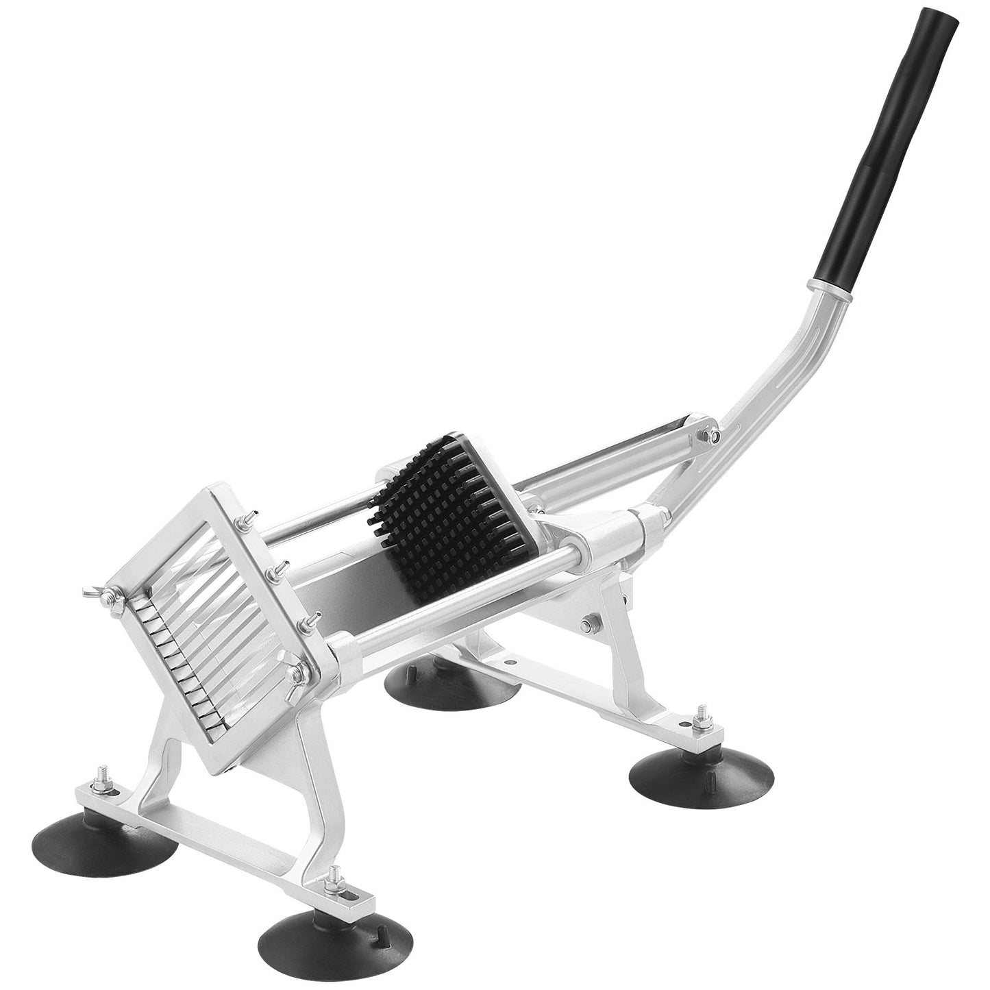 Gewerblicher Gemüseschneider, 1/4-Zoll-Obstschneider, Gemüseschneidemaschine aus Edelstahl und Aluminiumlegierung, manueller Schneider mit rutschfesten Füßen, für Radieschen, Zwiebeln, Kartoffeln, Zitronen