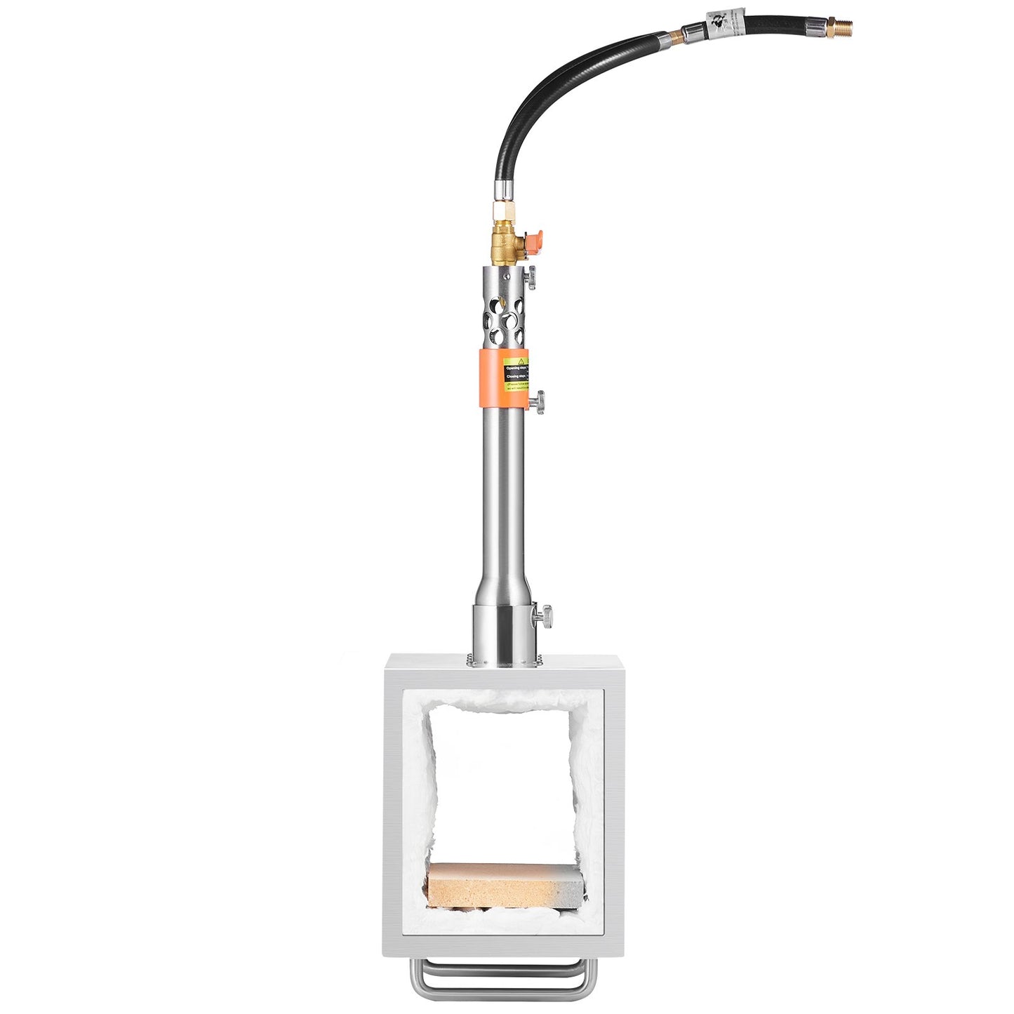 Tragbare Propangas-Esse, 2-flammige Hufschmiede-Esse, 2600℉ Werkzeug- und Messerschmiede-Gas-Esse, Großvolumige quadratische Edelstahl-Gas-Schmiedewerkzeuge und -ausrüstung für die Metallschmiedekunst