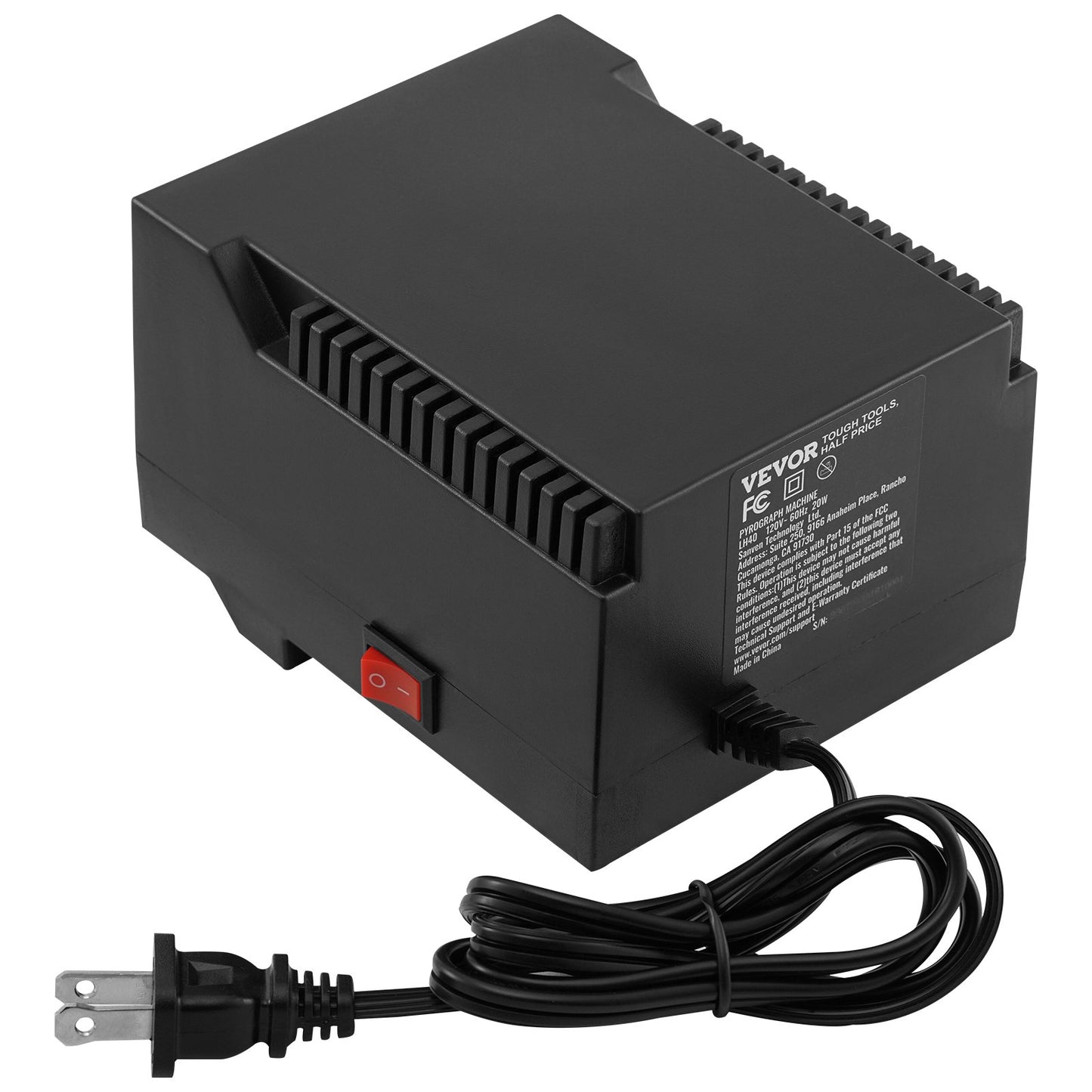 Brennkolben-Set, Temperatur einstellbar von 200 bis 700 °C mit Display, Brennkolben mit 1 Brennkolben, 23 Drahtspitzen, 1 Stifthalter, 4 Holzspänen, 1 Schraubendreher, 1 Pinzette, 1 Bastelmesser, 1 Schwamm