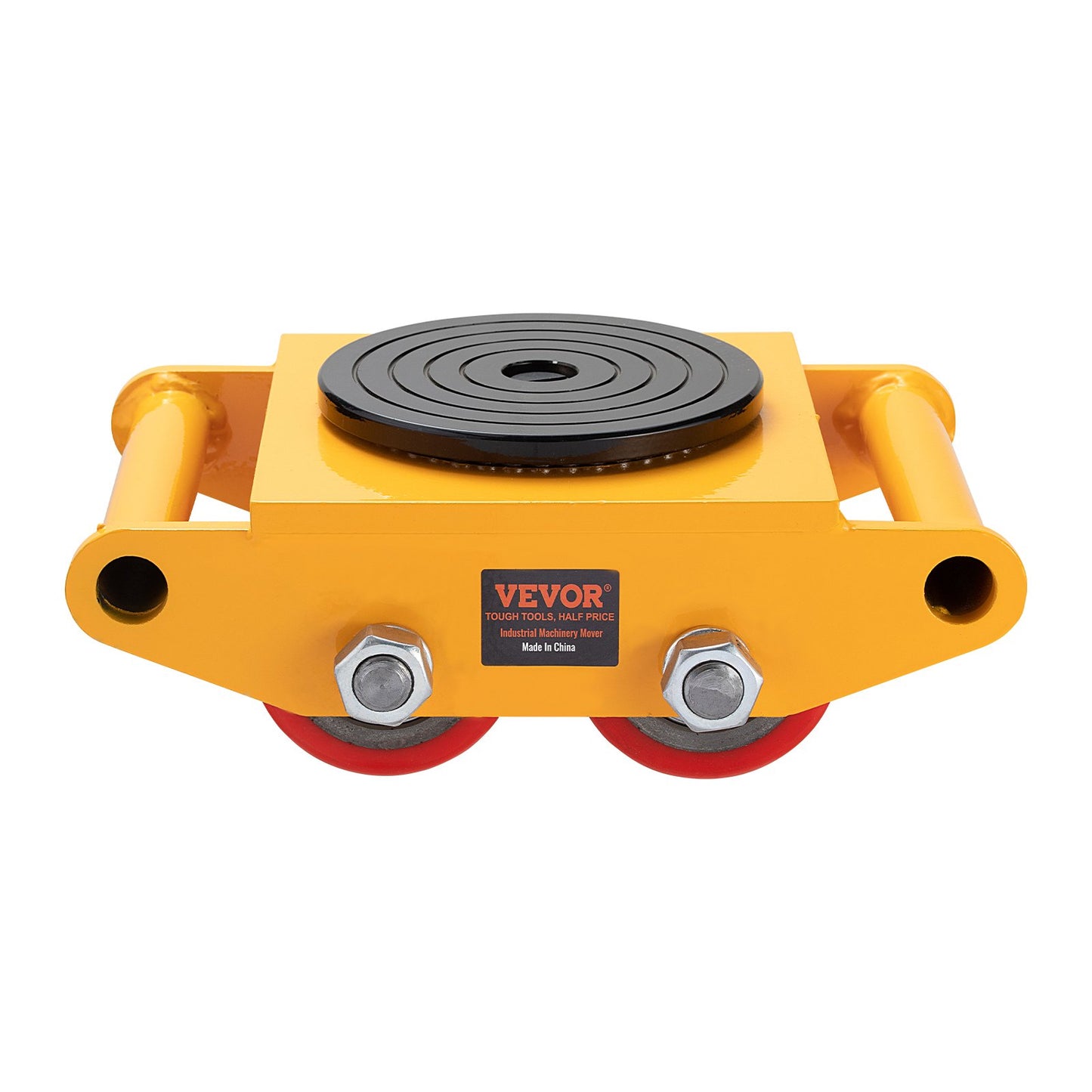 Machinery Skate Dolly, 13,200 LBS/6T Industrial Machinery Mover, Heavy Duty Carbon Steel Machinery Moving Skate with 4 PU Wheels and 360° Rotation Non-Slip Cap for Warehouse, Workshop, Factory