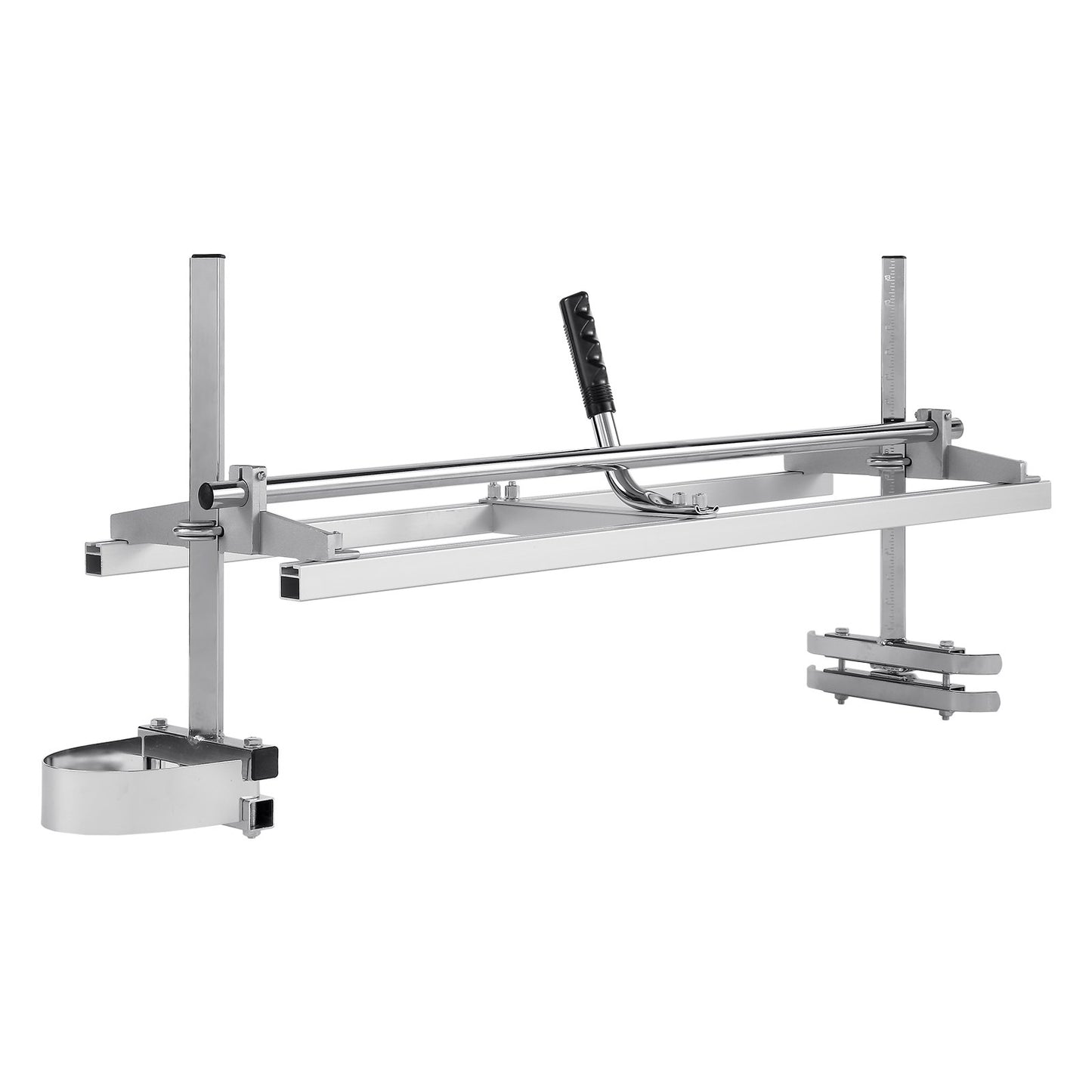 Tragbares Sägewerk mit 35,6 cm–91,4 cm Führungsschiene aus verzinktem Stahl für Kettensägenbohlen von 0,5 cm–30 cm Dicke, geeignet für Bau- und Schreinerarbeiten, silberfarben