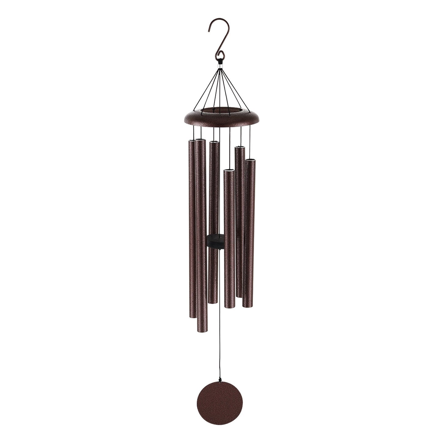 Wind Chimes for Outside, 1143 mm, Deep Tone Wind Chimes with 6 Tubes, Unique Large Memorial Wind Chimes for Anniversary, Amazing Outdoor Decor for Your Patio, Porch, Garden and Backyard, Bronze
