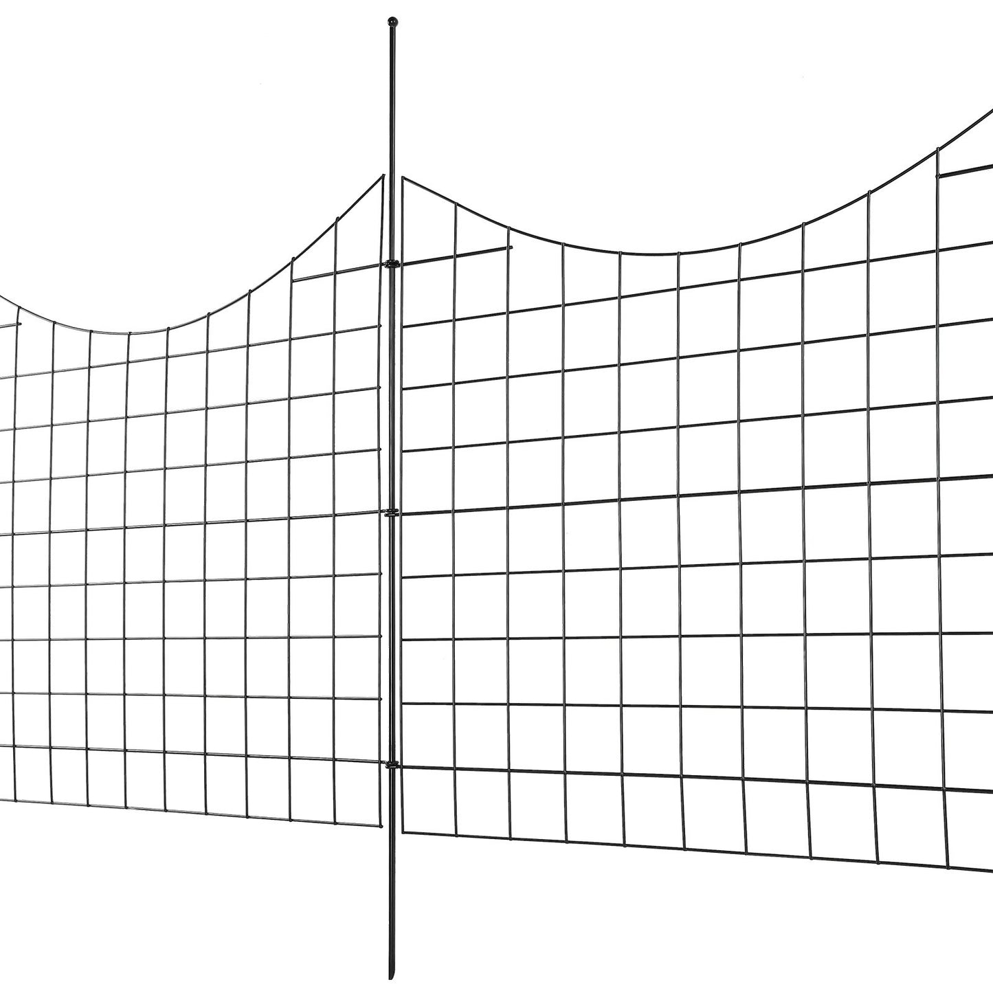 Garden Fence, No Dig Fence 92.96 (H) x 74.93 cm (L) Animal Barrier Fence, Underground Decorative Garden Fencing with 16 cm Spike Spacing, Metal Dog Fence for the Yard and Outdoor Patio, 5 Pack