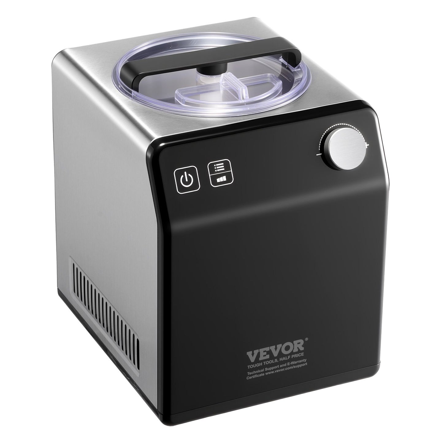 1,9-Liter-Automatische Eismaschine, elektrisch, Joghurt-Gelato-Herstellung, Schwarz