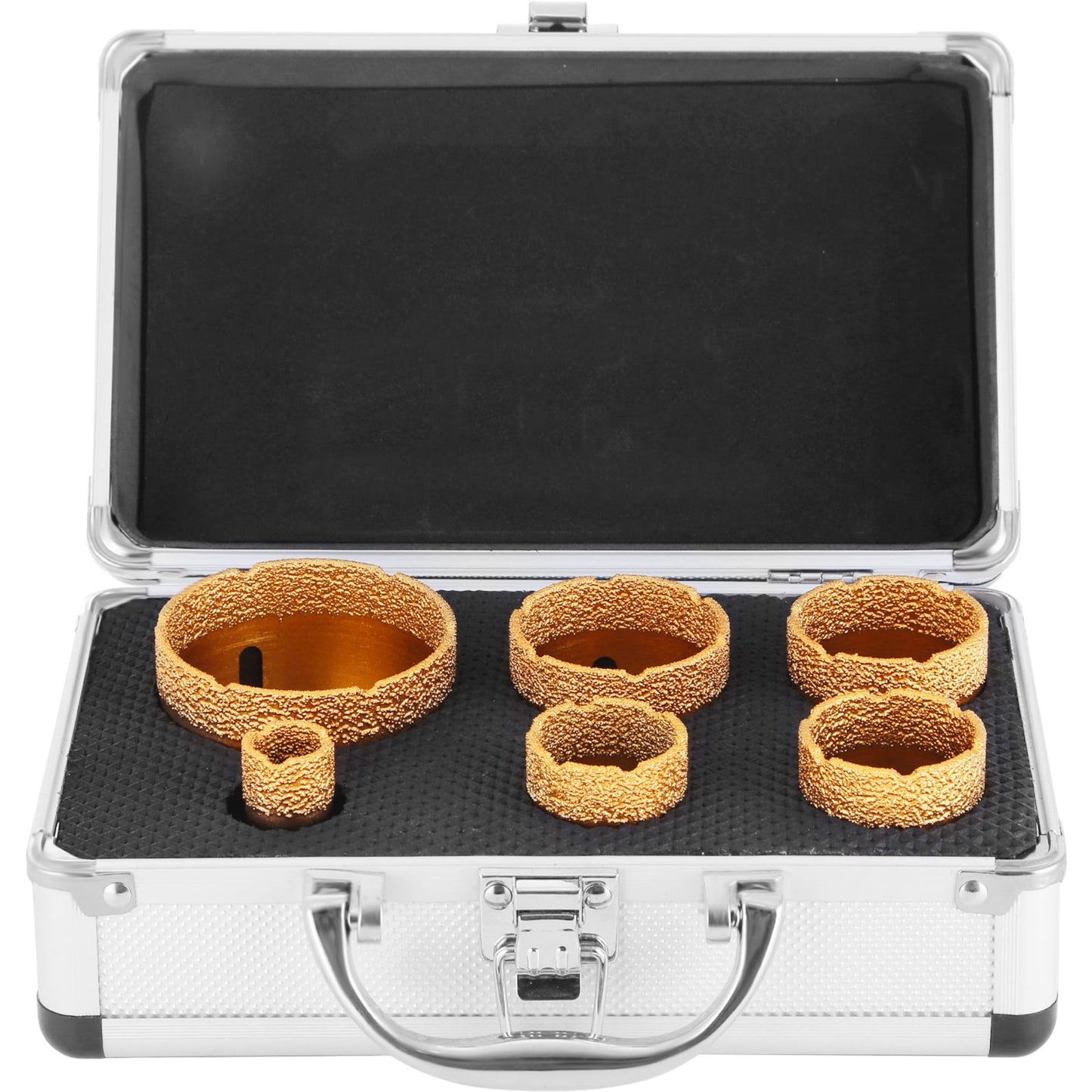 Diamant-Lochsägen-Set, 6-teilig, mit Diamantbohrern von 20 mm bis 68 mm für Keramikfliesen und Marmor