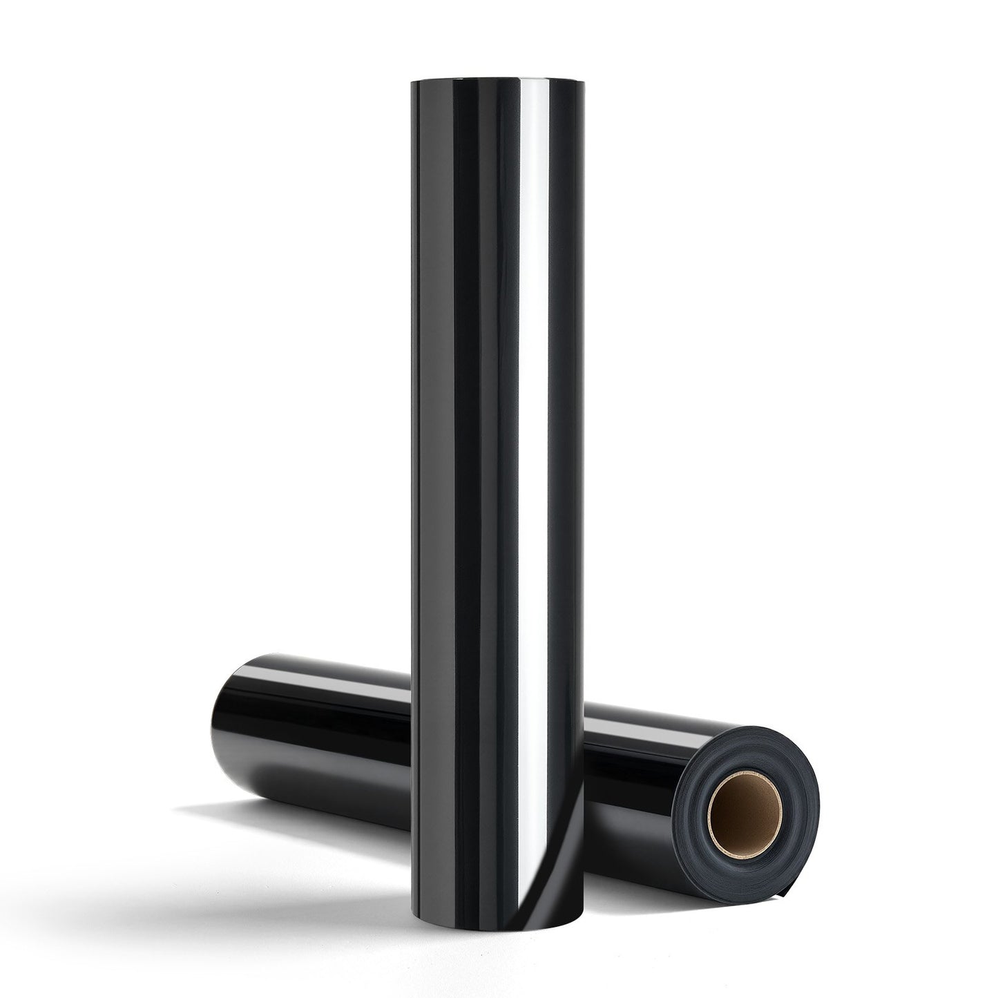 Heat Transfer Vinyl, 304.8 x 7260mm, Glossy Black HTV Iron on Vinyl Roll, Easy to Cut and Weed, Strong Adhesion, Compatible with Cutting Machines, for Various Materials, T-shirts, Pillows, Hats