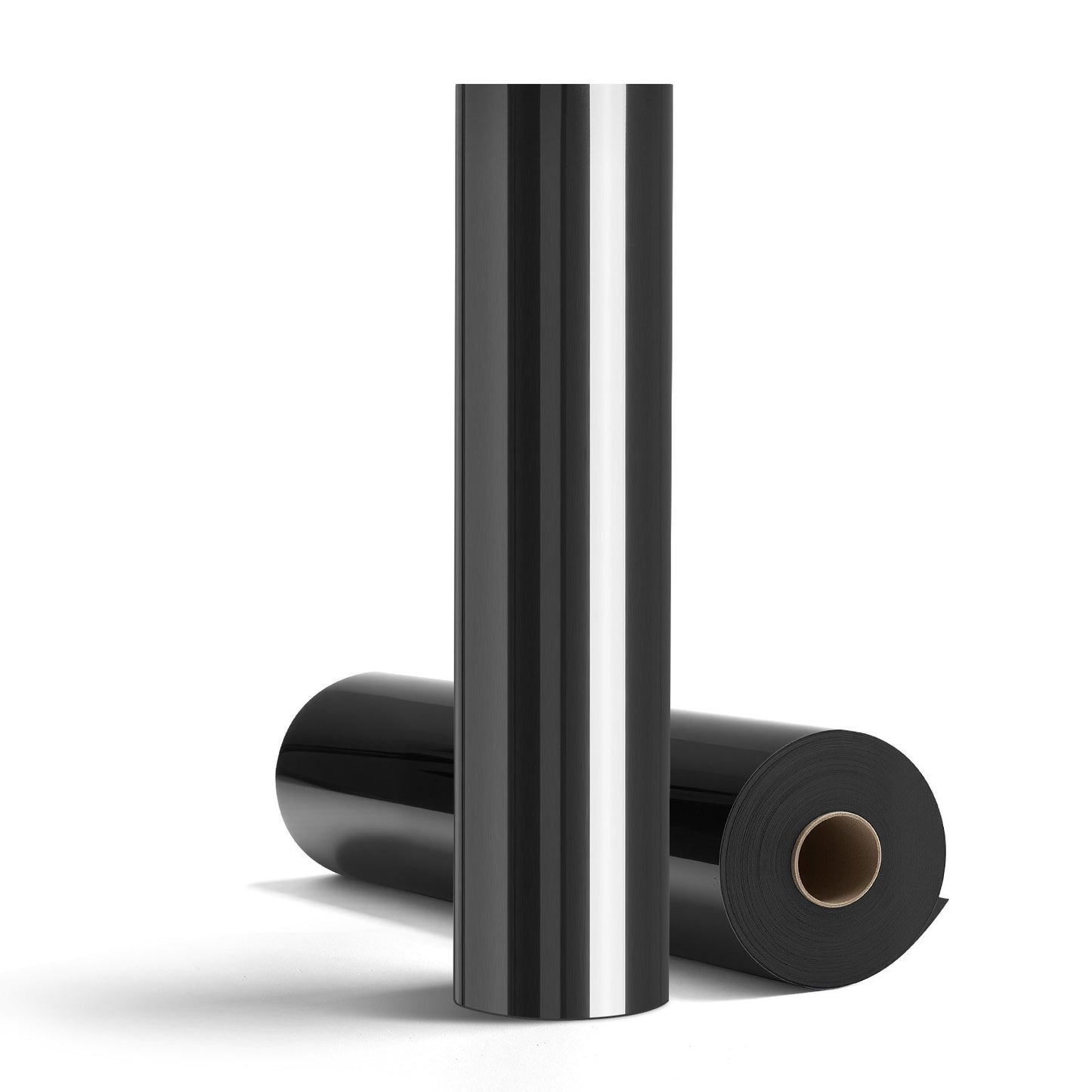 Bügelfolie, 304,8 x 15240 mm, glänzend schwarz, leicht zu schneiden und zu entgittern, starke Haftung, kompatibel mit Schneidemaschinen, für verschiedene Materialien, T-Shirts, Kissen, Hüte