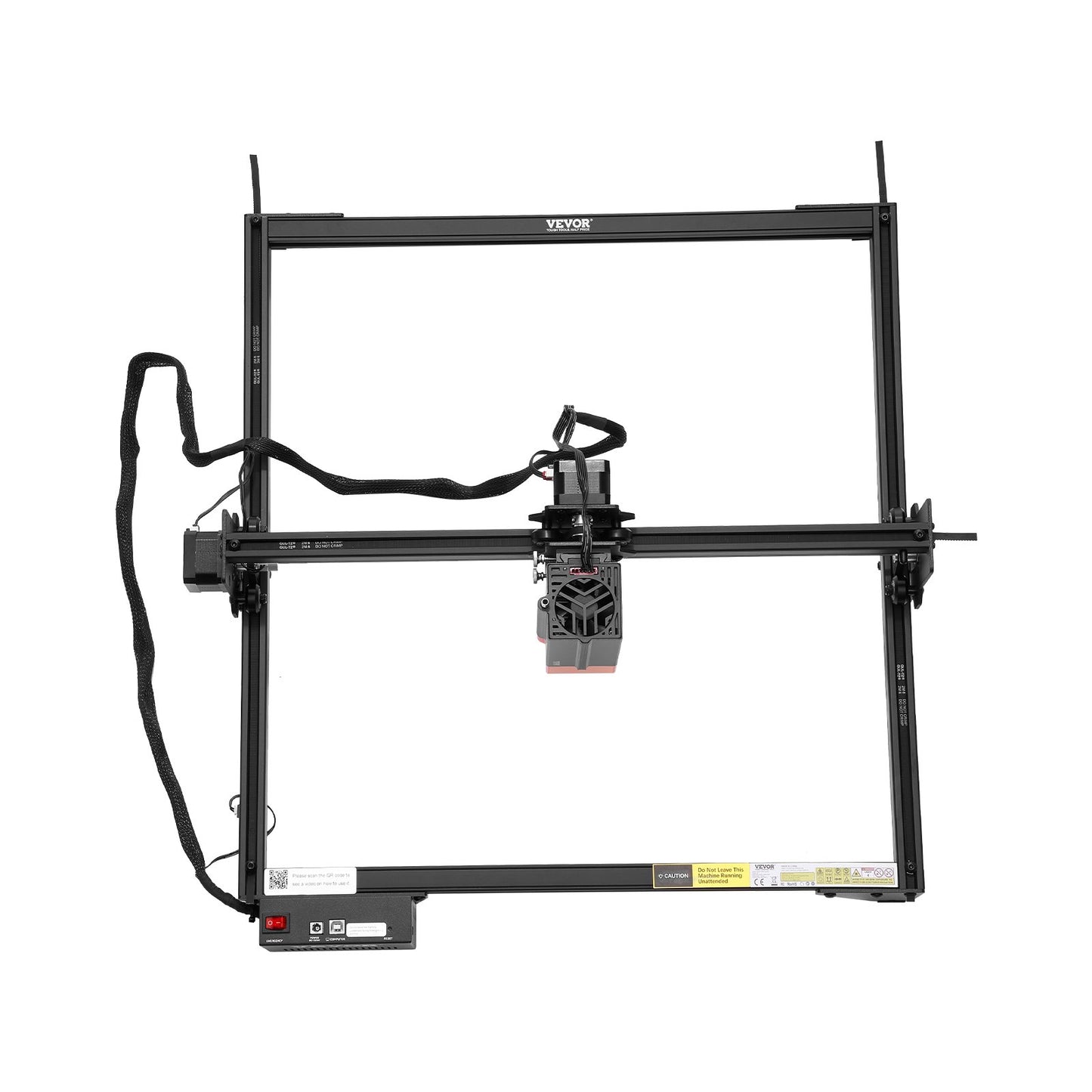 Lasergravierer, 20 W Leistung, Lasergravur- und Schneidemaschine, Arbeitsbereich 35 x 40 cm, Vorschubgeschwindigkeit 10.000 mm/min, fokussierter Laserstrahl mit Augenschutz, für Holz und bestimmte Metalle