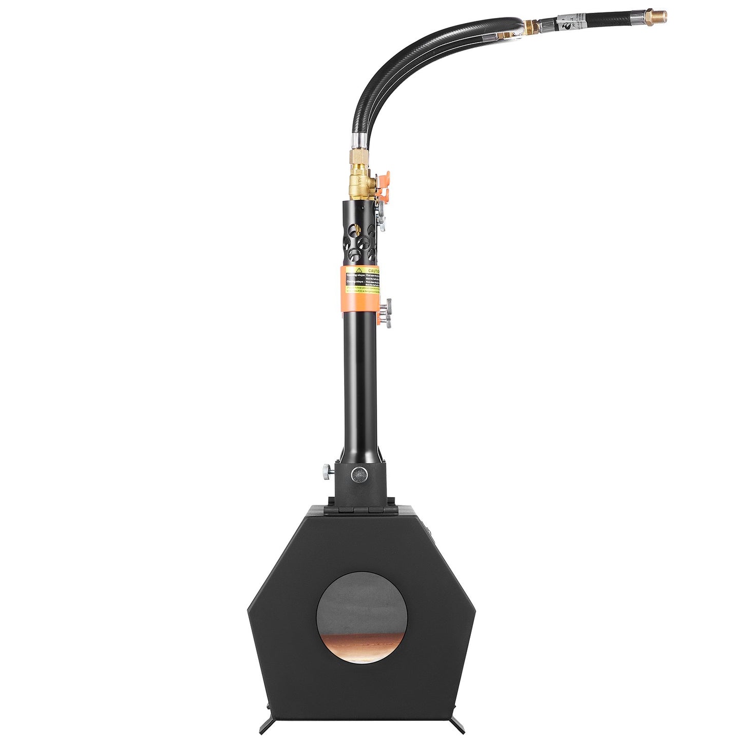 Tragbare Propangas-Schmiede, 3-flammige Hufschmiede-Schmiede, 2600℉ Werkzeug- und Messerschmiede-Gasschmiede, Großvolumige Sechskant-Gasschmiedewerkzeuge und -ausrüstung aus kaltgewalztem Stahl für die Metallschmiedekunst