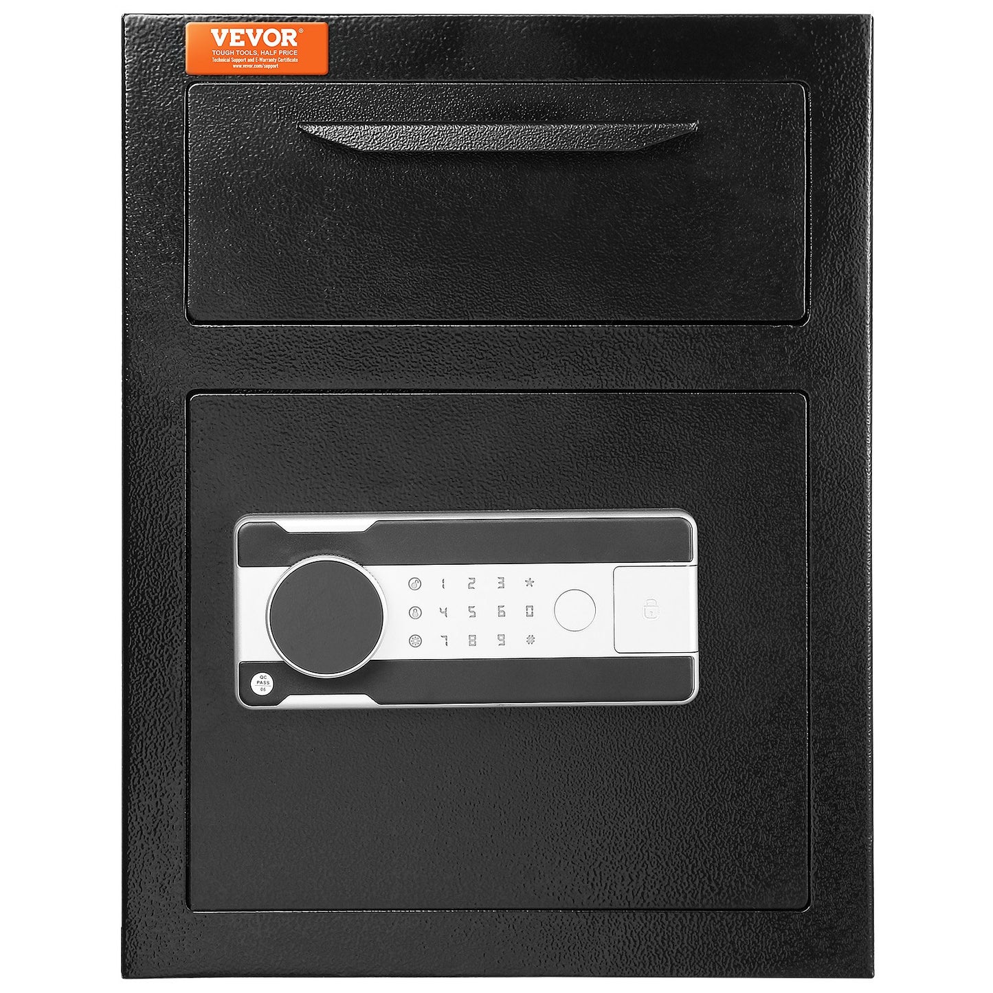 1.7 Cub Depository Safe, Deposit Safe with Drop Slot, Electronic Code Lock and 2 Emergency Keys, 17.71'' x 13.77'' x 13.77'' Business Drop Slot Safe for Cash, Mail in Home, Hotel, Office