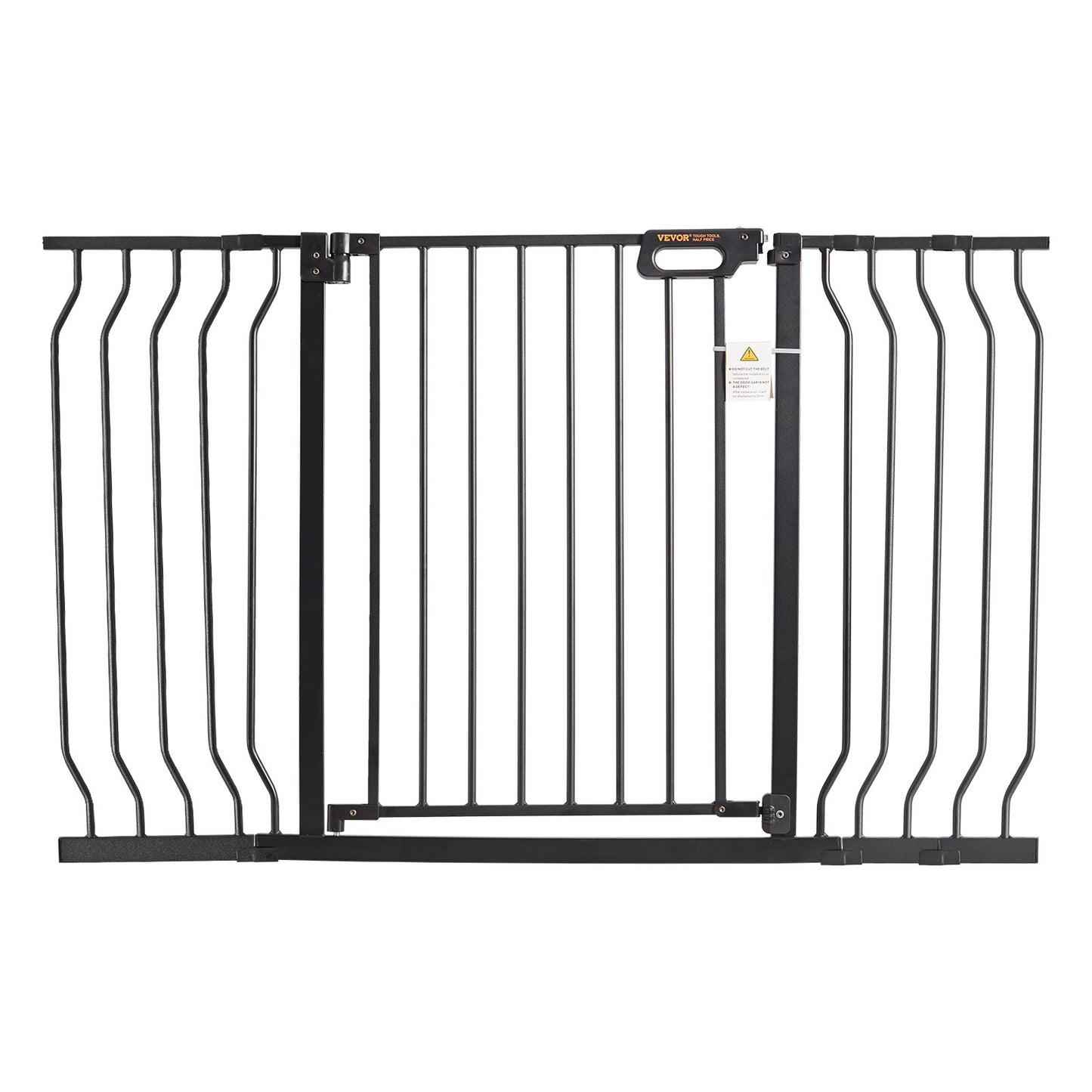 Baby Gate, 29.5"-51" Extra Wide, 30" High, Dog Gate for Stairs Doorways and House, Easy Step Walk Thru Auto Close Child Gate Pet Security Gate with Pressure Mount Kit and Wall Mount Kit, Black