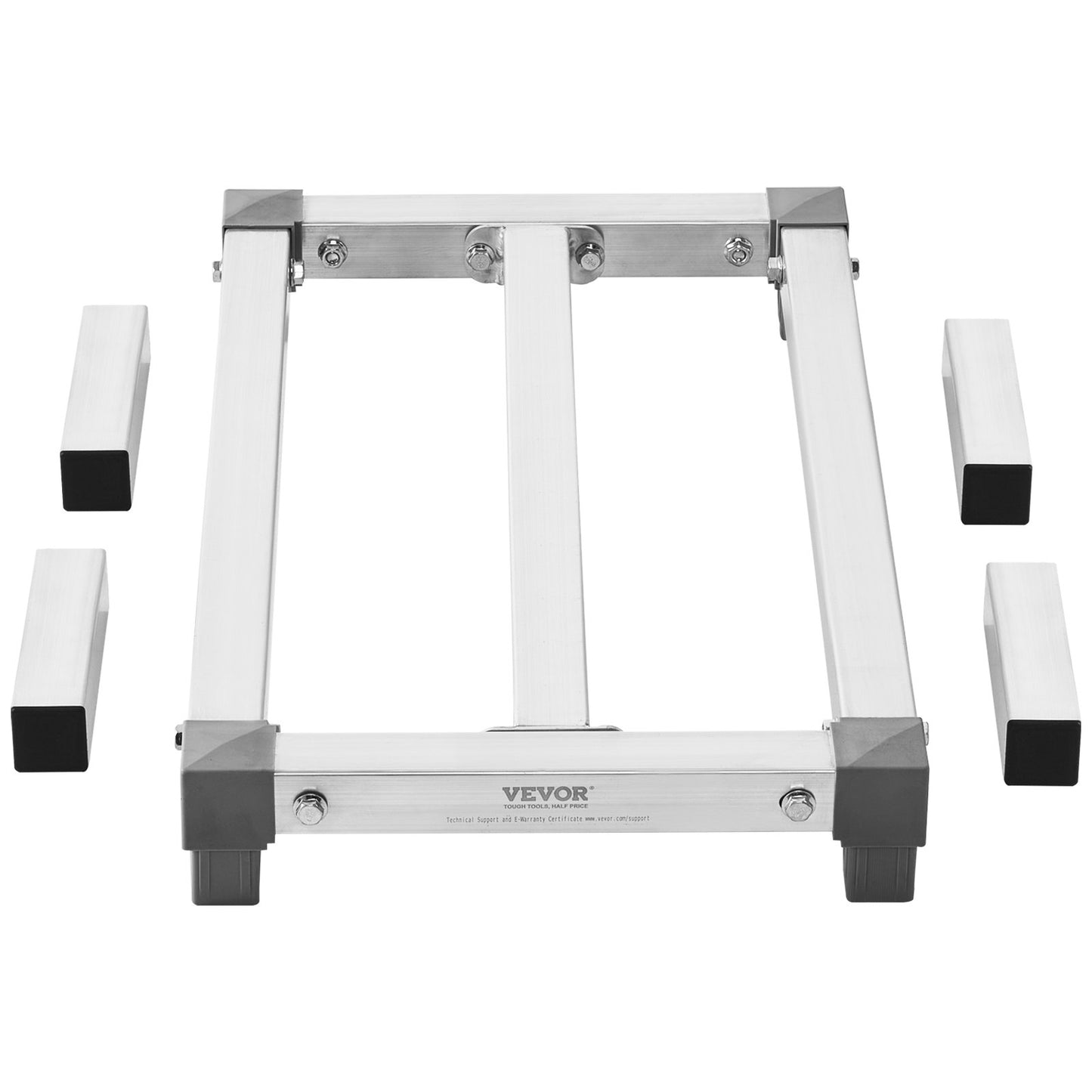 Aluminium-Lagerregal, 24" x 14" Gewerbe-Lebensmittelregal, 8" über dem Boden, 1000 lbs Tragkraft, verstellbares Aluminium-Lagerregal, für die Lagerung in Restaurants, Küchen, Garagen und Fahrzeugen