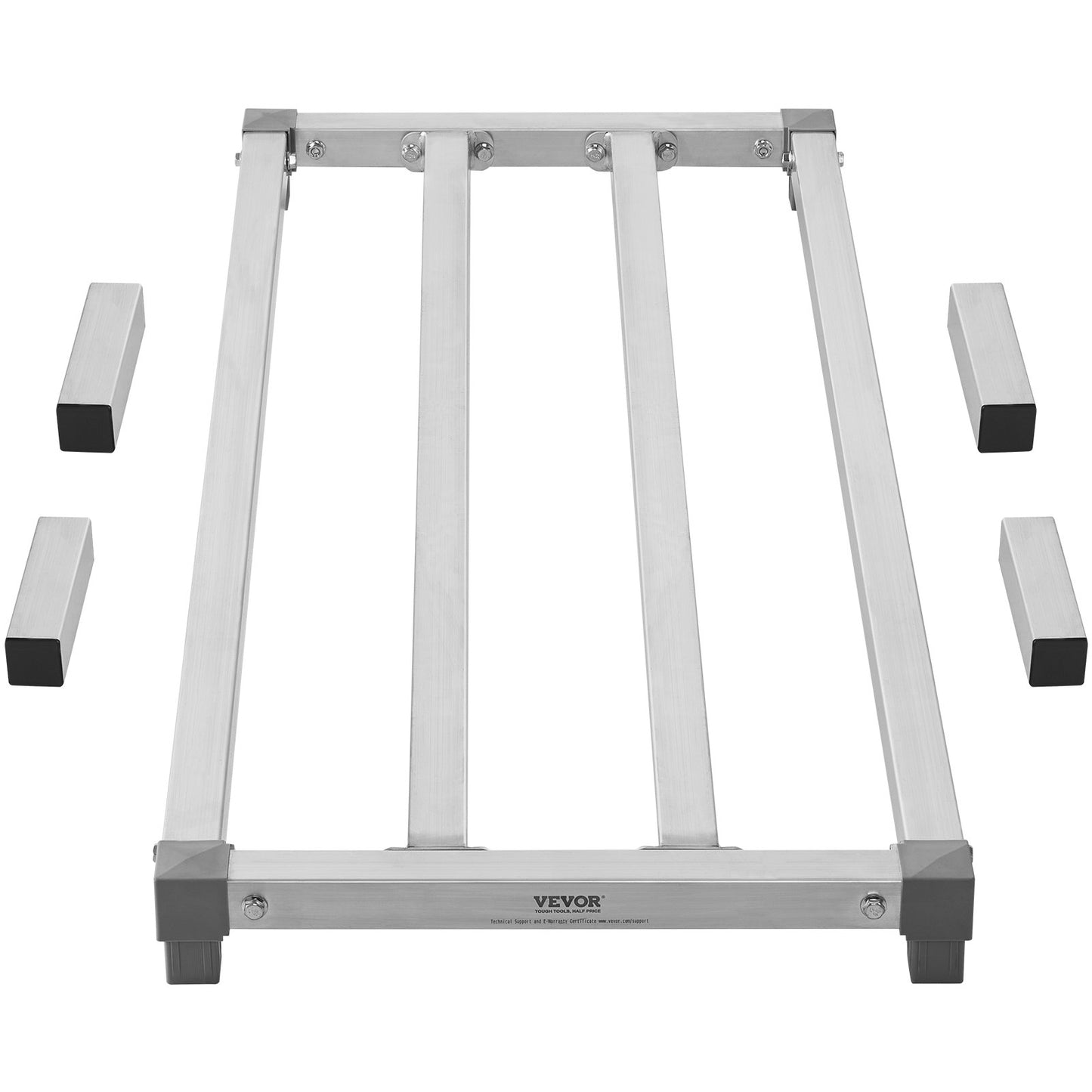 Aluminum Dunnage Rack, 48” x 20” Commercial Food Floor Rack, 8” Off the Floor, 1000 lbs Capacity All-Welded Aluminum Storage Rack, for Storage in Restaurants, Kitchens, Garages and Vehicles