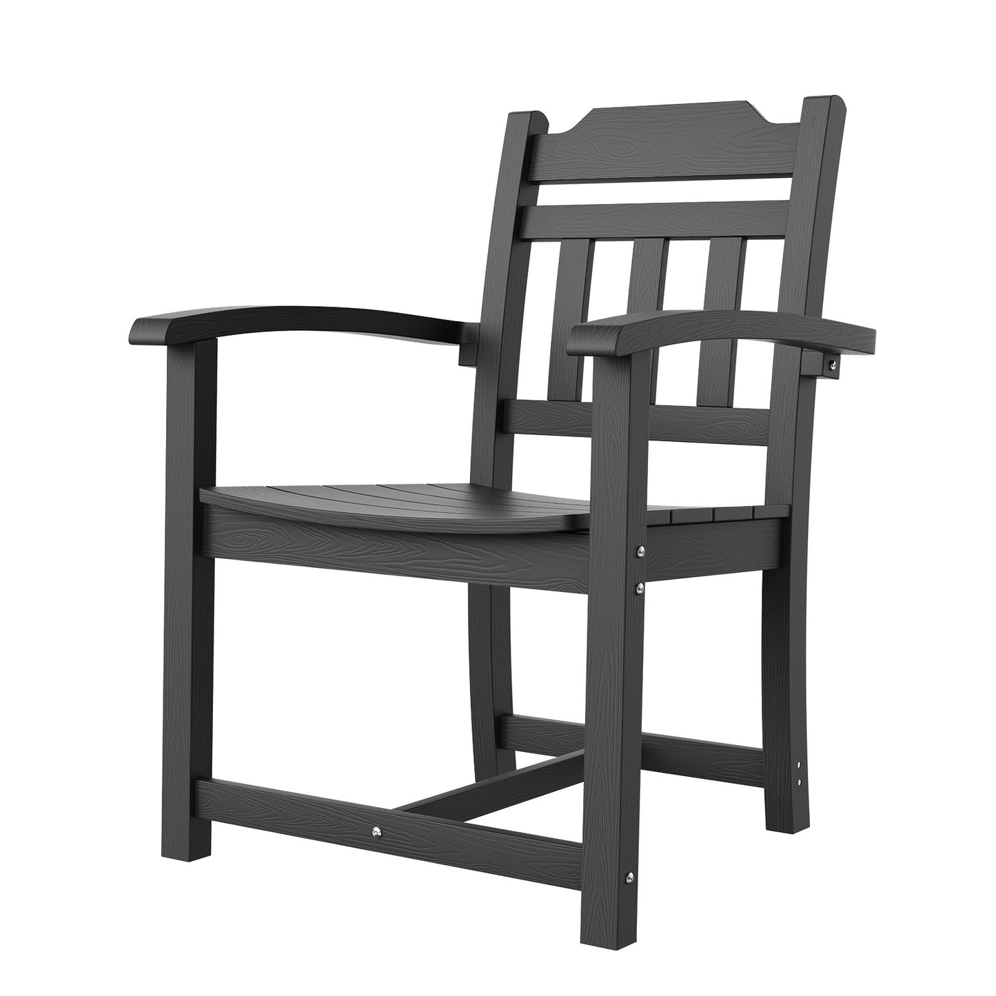 7 Pieces Patio Dining Set, Outdoor Rectangle Furniture Table and Chairs Set, All Weather Garden Furniture Table Sets, HIPS Patio Conversation Set, For Lawn, Deck, Backyard, Poolside, Black