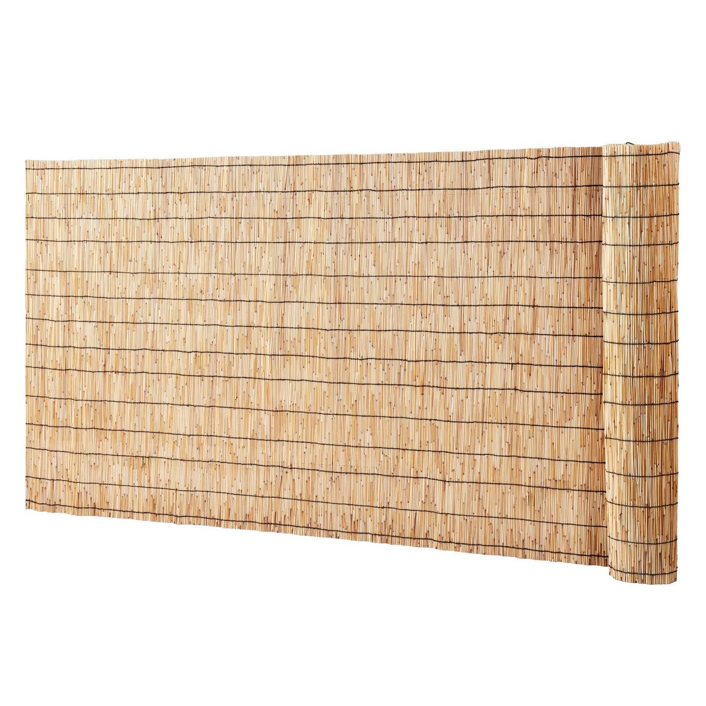 Natural Reed Fencing, 3.3 ft x 13.3 ft, Reed Screen Curtain Balcony Reed Fence Roll for Outdoor Backyard Patio, Decorative Fence for Backyard Garden Fencing Divider, Privacy Screen Panel Curtain