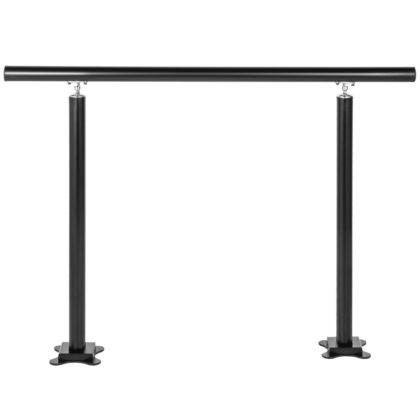 Treppengeländer für den Außenbereich, 120 cm (4 Fuß), 86 cm (34 Zoll) lang, schwarz, verstellbar von 0 bis 60 Grad, aus schwarzem Aluminium für den Außenbereich, ideal für den Garten