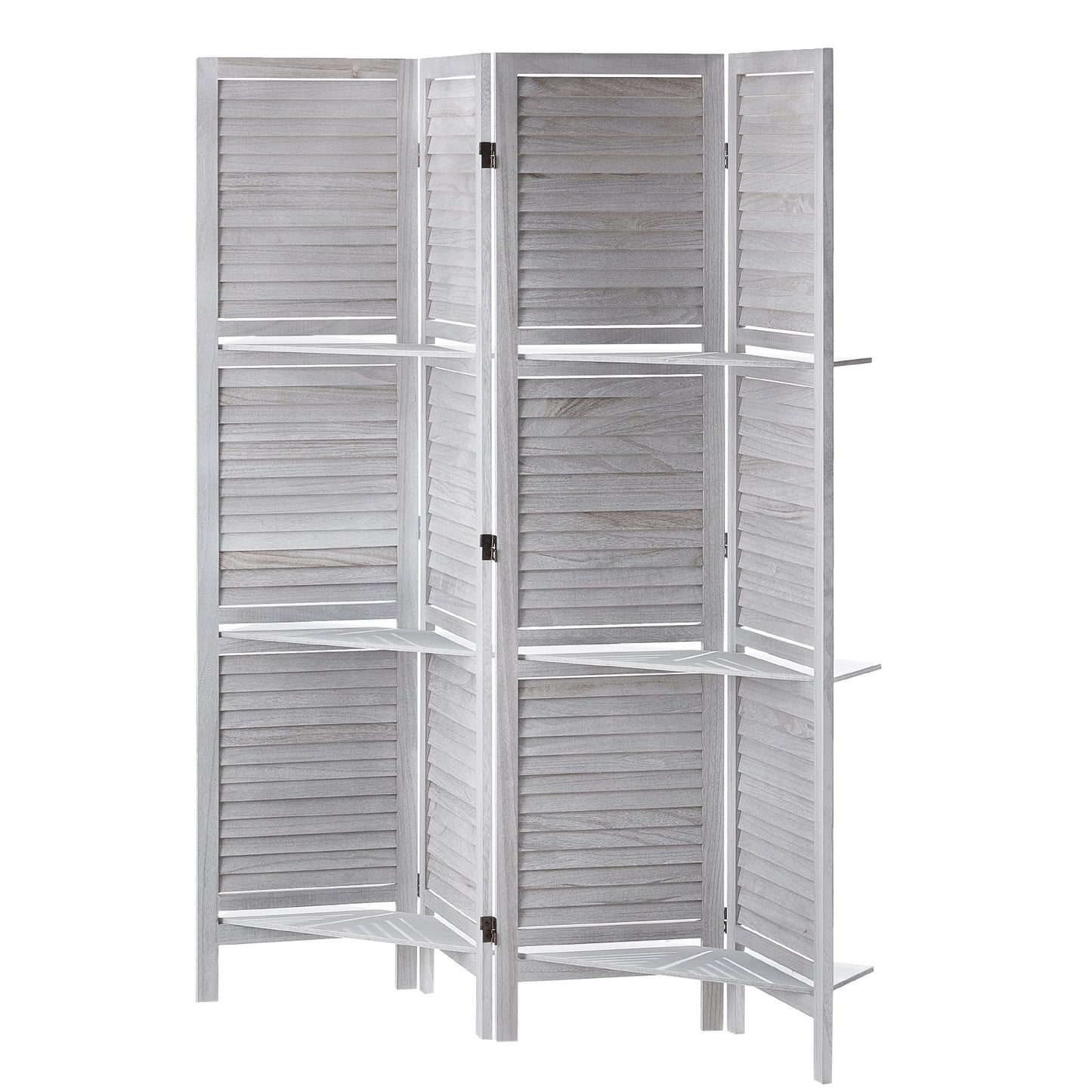 Raumteiler aus Holz, 4-teiliger, faltbarer Sichtschutz aus Holz, 170 cm hoch, Lamellen-Raumteiler für den Innenbereich, tragbarer Sichtschutz, zur Raumtrennung, für Zuhause, Büro, Restaurant und Schlafzimmer